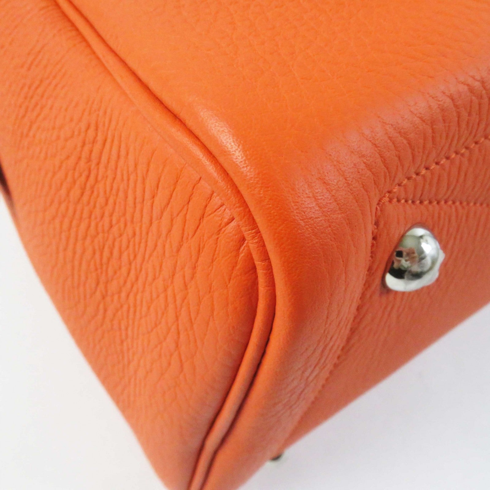 Hermes Victoria 35 Clemence Boston Bag Orange