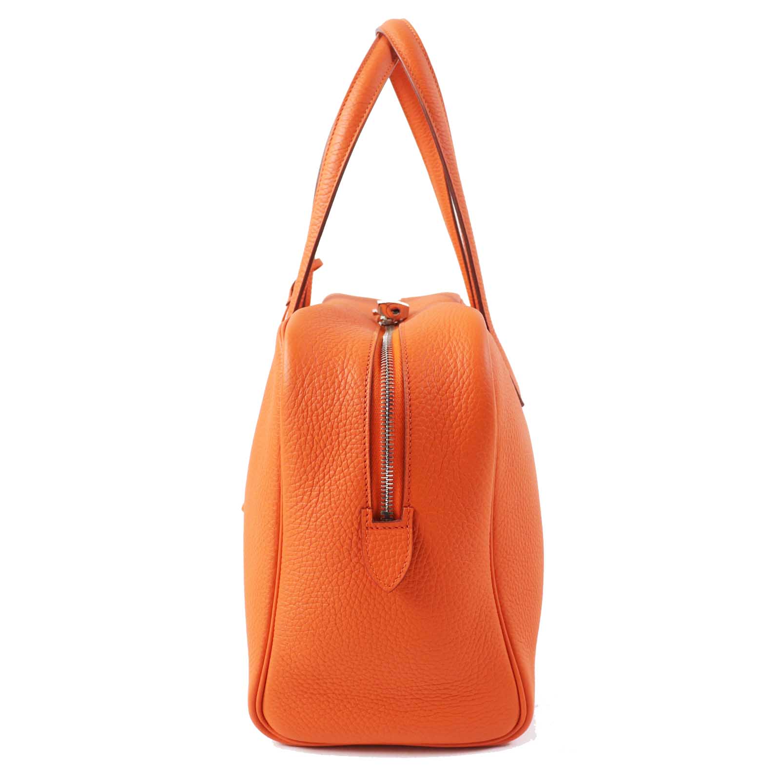 Hermes Victoria 35 Clemence Boston Bag Orange