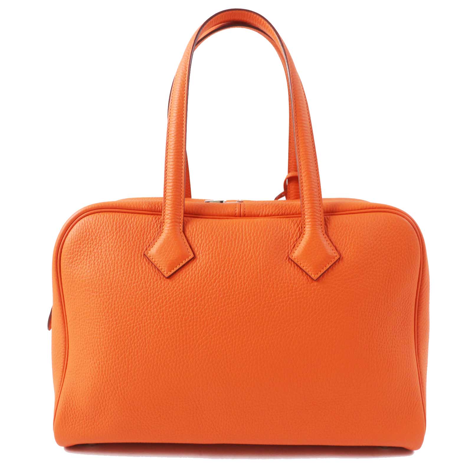 Hermes Victoria 35 Clemence Boston Bag Orange