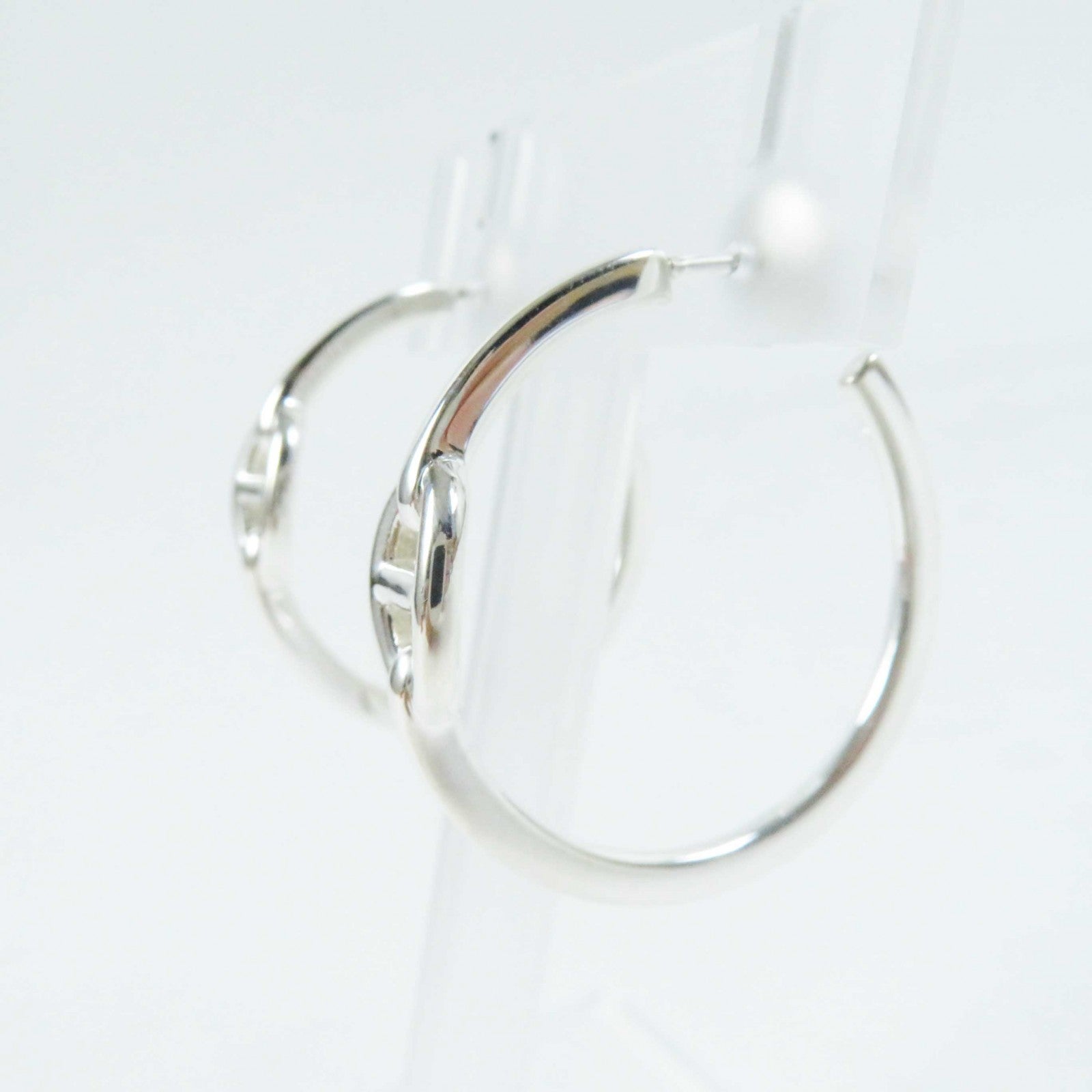 Hermes AG925 Chaine d'Ancre Hoops Earrings