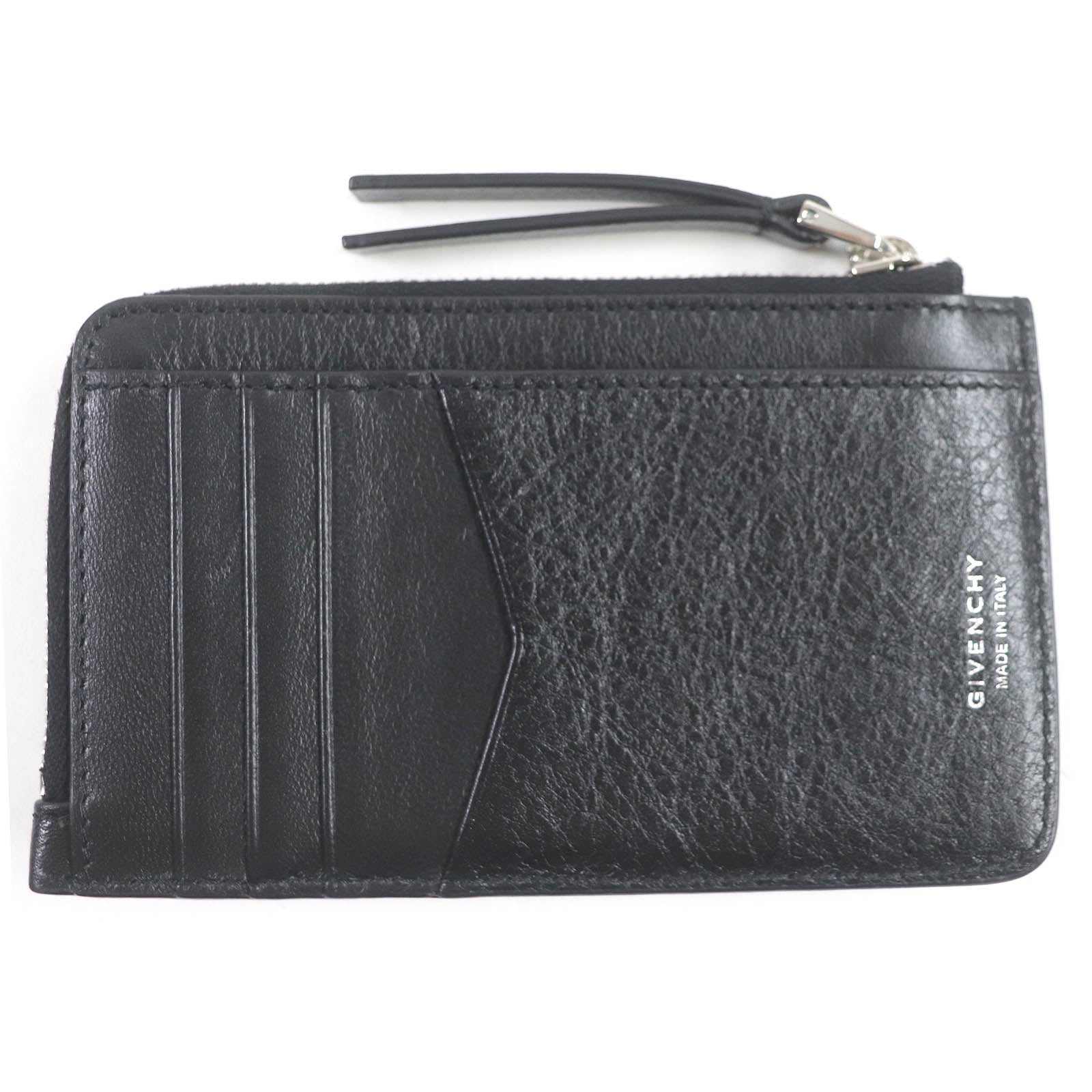 Givenchy Leather Card Holder with Zip Black