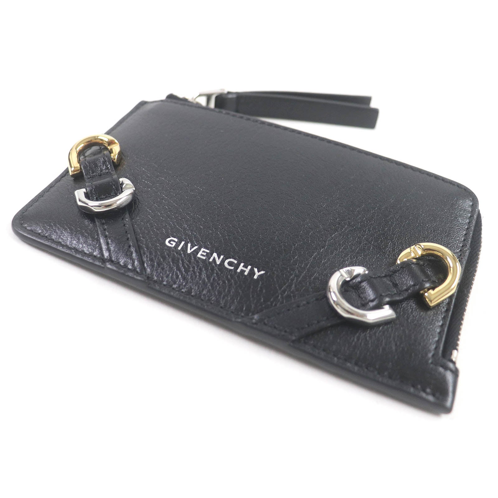 Givenchy Leather Card Holder with Zip Black