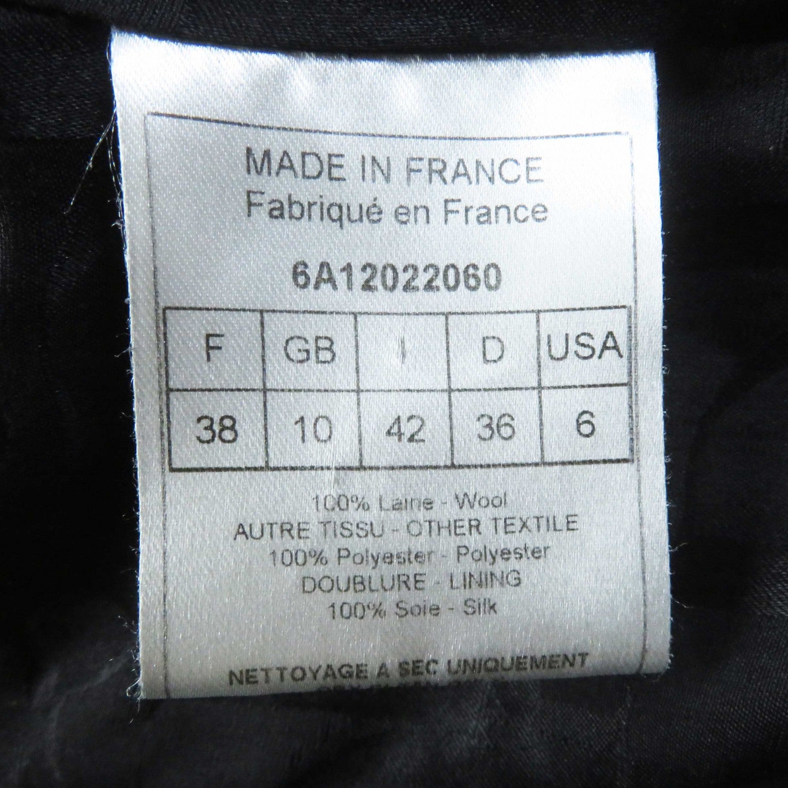 Christian Dior Wool Jacket Black 38 Women