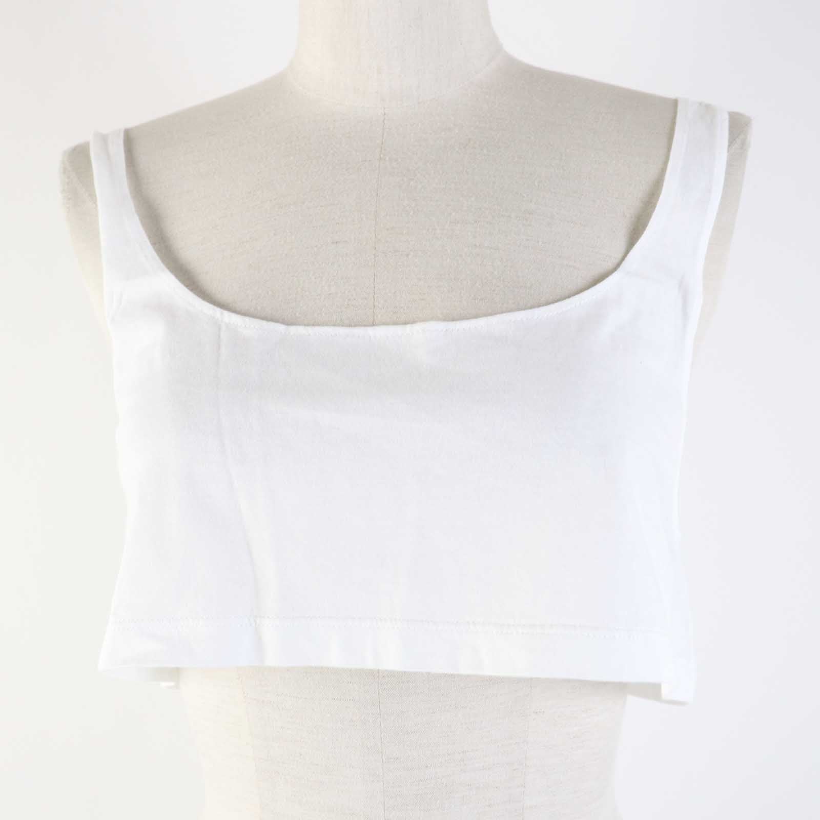 Prada Triangle Logo Mesh Sleeveless Top