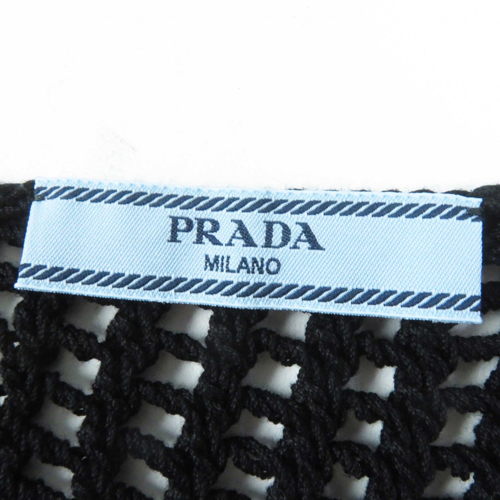 Prada Triangle Logo Mesh Sleeveless Top