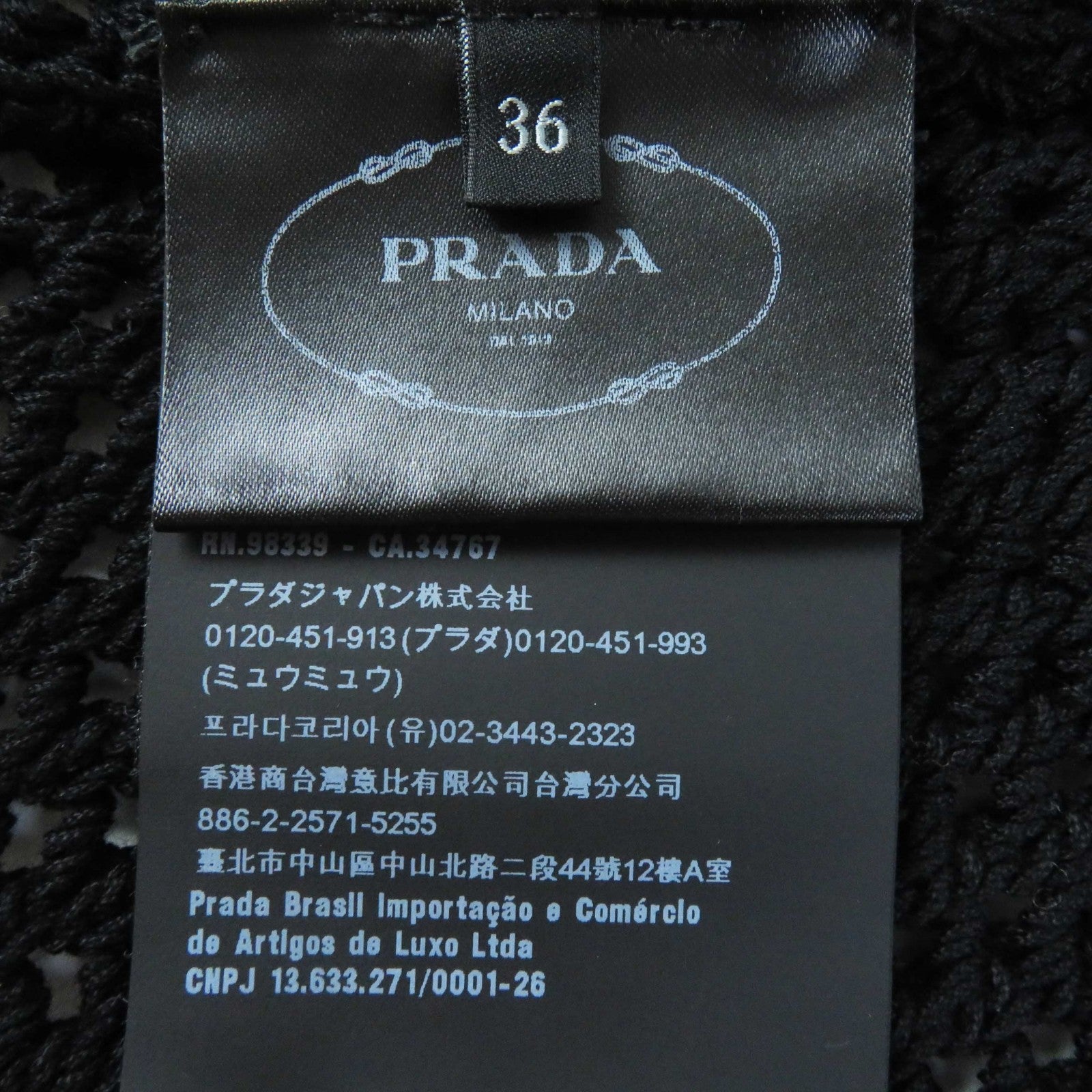 Prada Triangle Logo Mesh Sleeveless Top