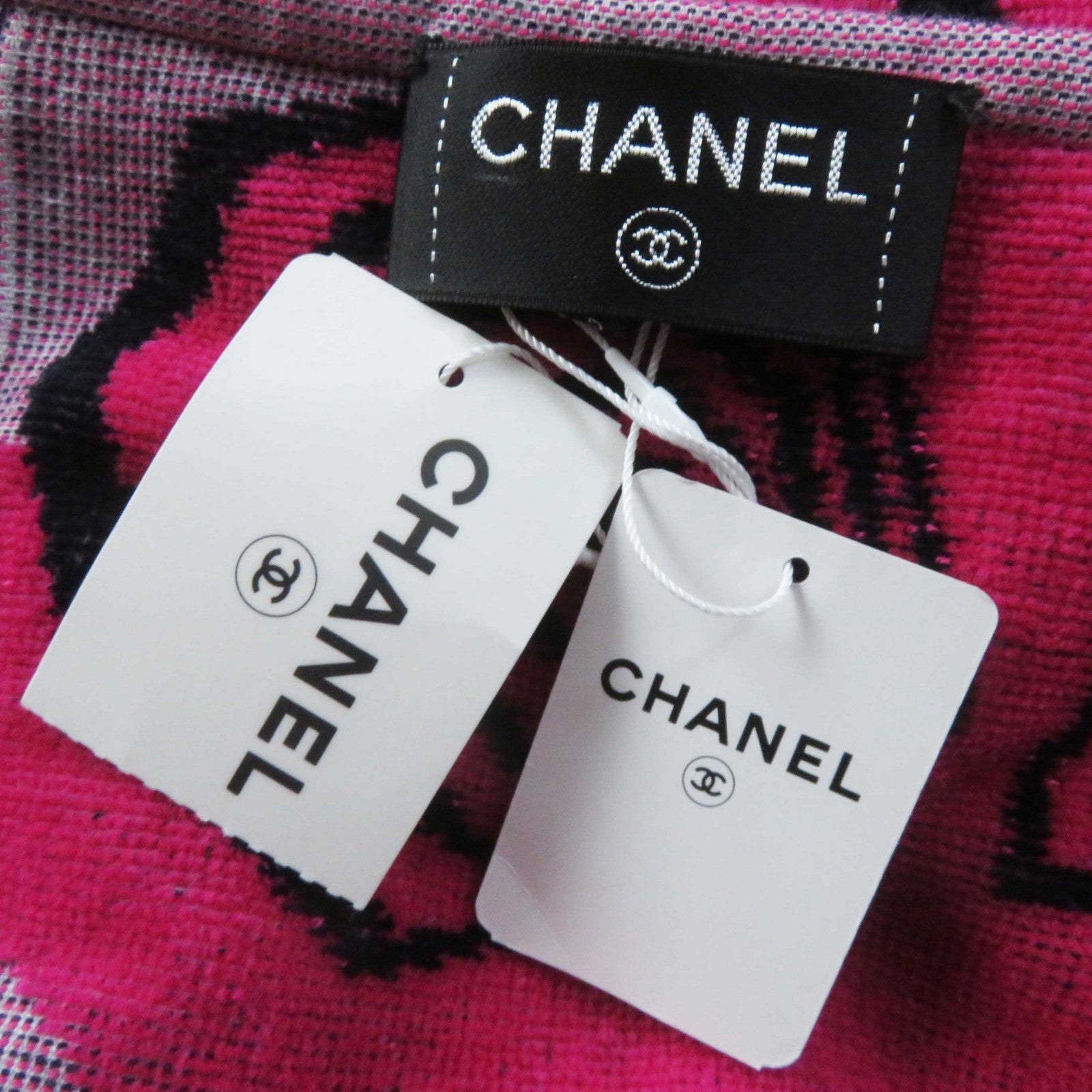 Chanel COCO Mark Beach Towel Navy Pink