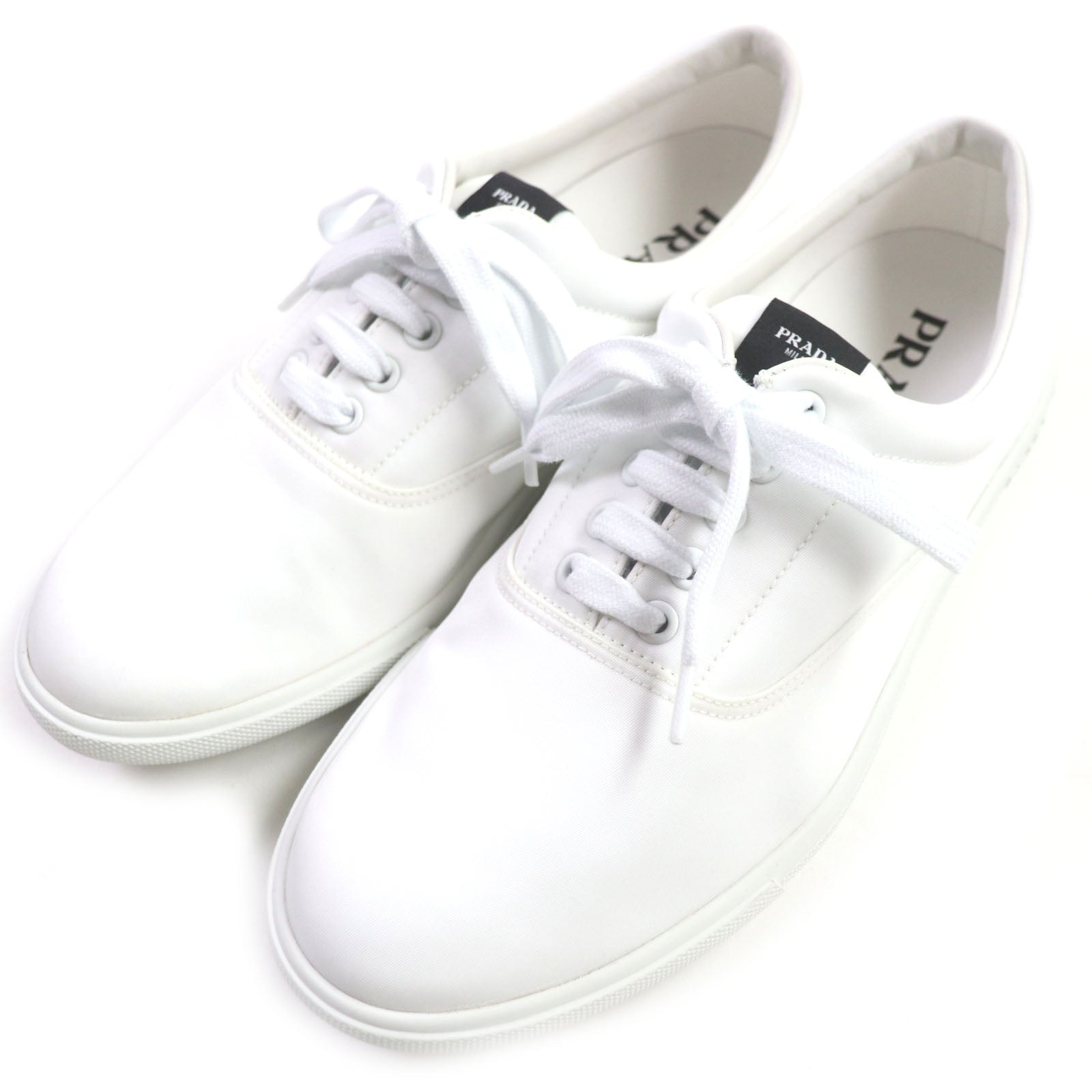 Prada Nylon Leather Low Cut Sneakers 2EG326