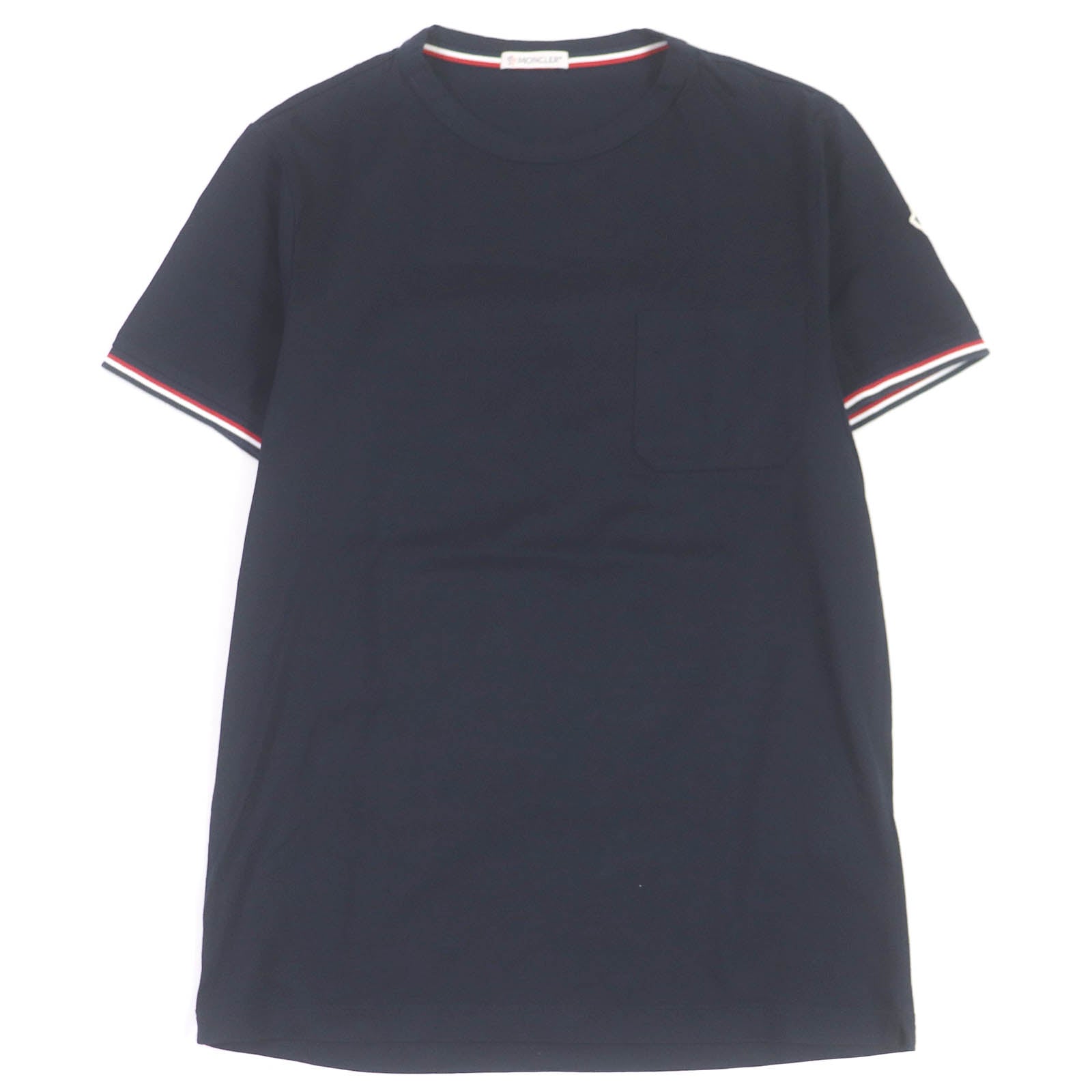 Moncler Cotton Logo Patch T-Shirt Navy XS