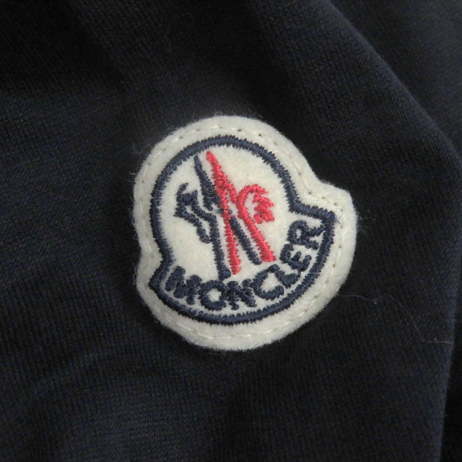 Moncler Cotton Logo Patch T-Shirt Navy XS