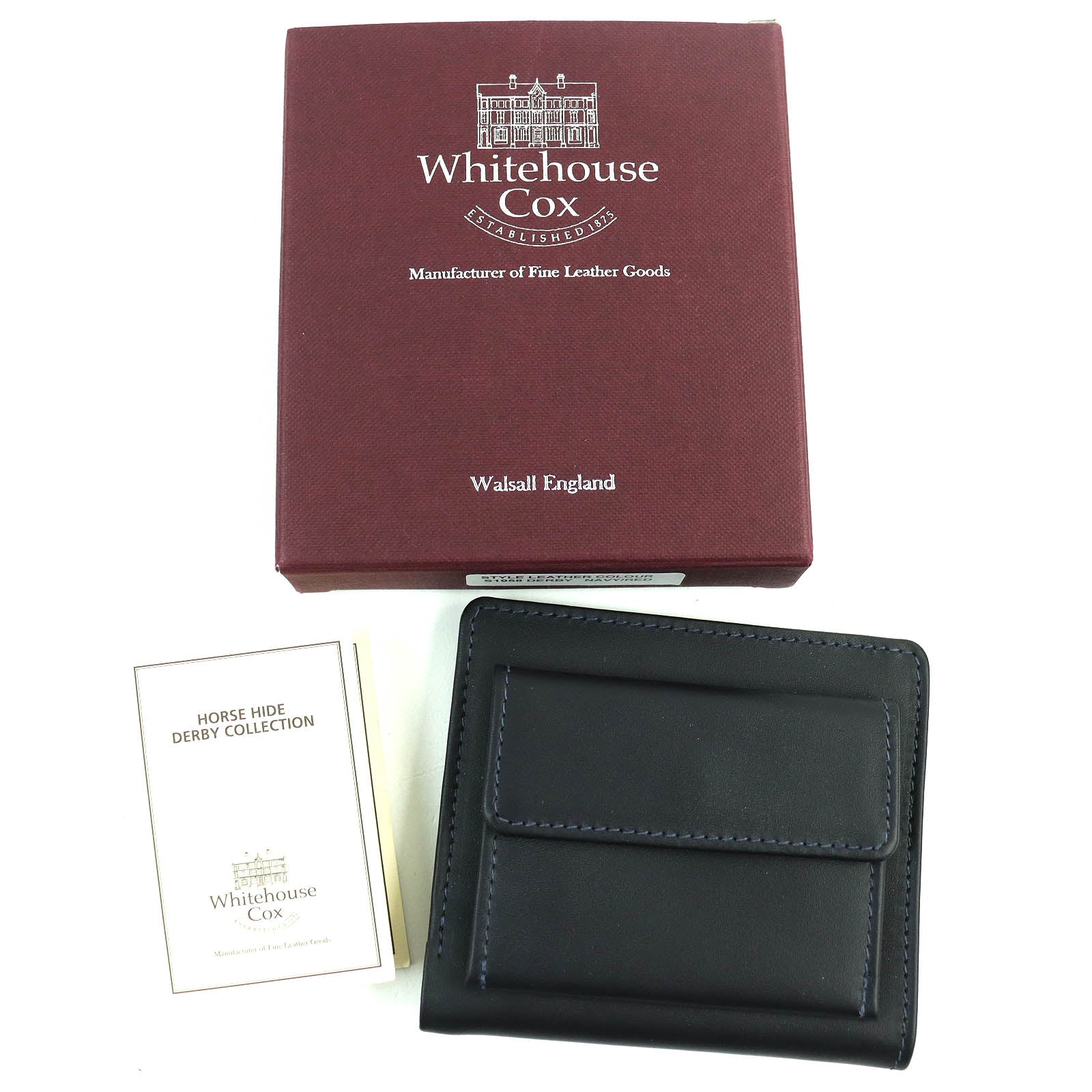 Whitehouse Cox Horsehide Bifold Wallet Navy