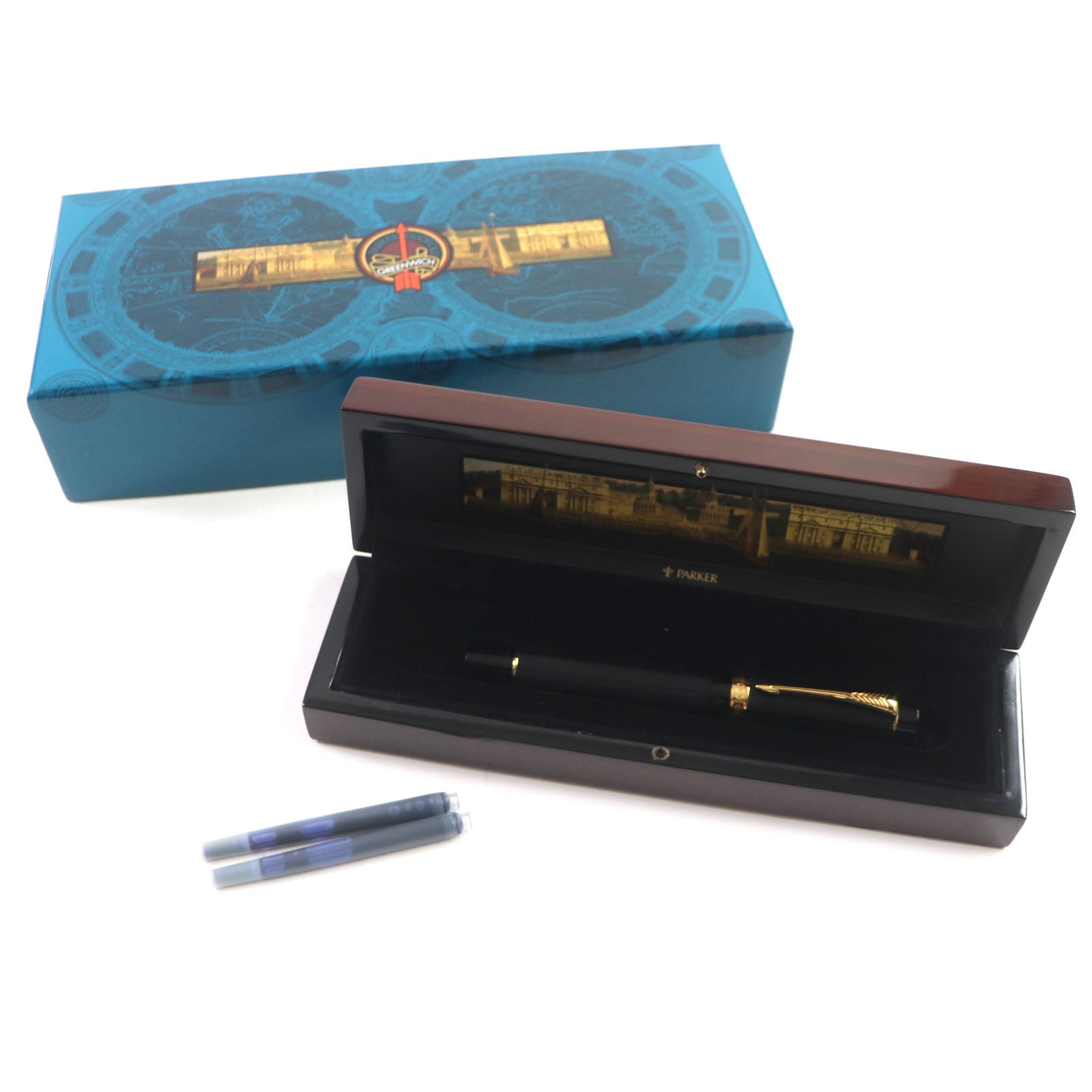 PARKER Duofold Greenwich 18K Fountain Pen Black Gold