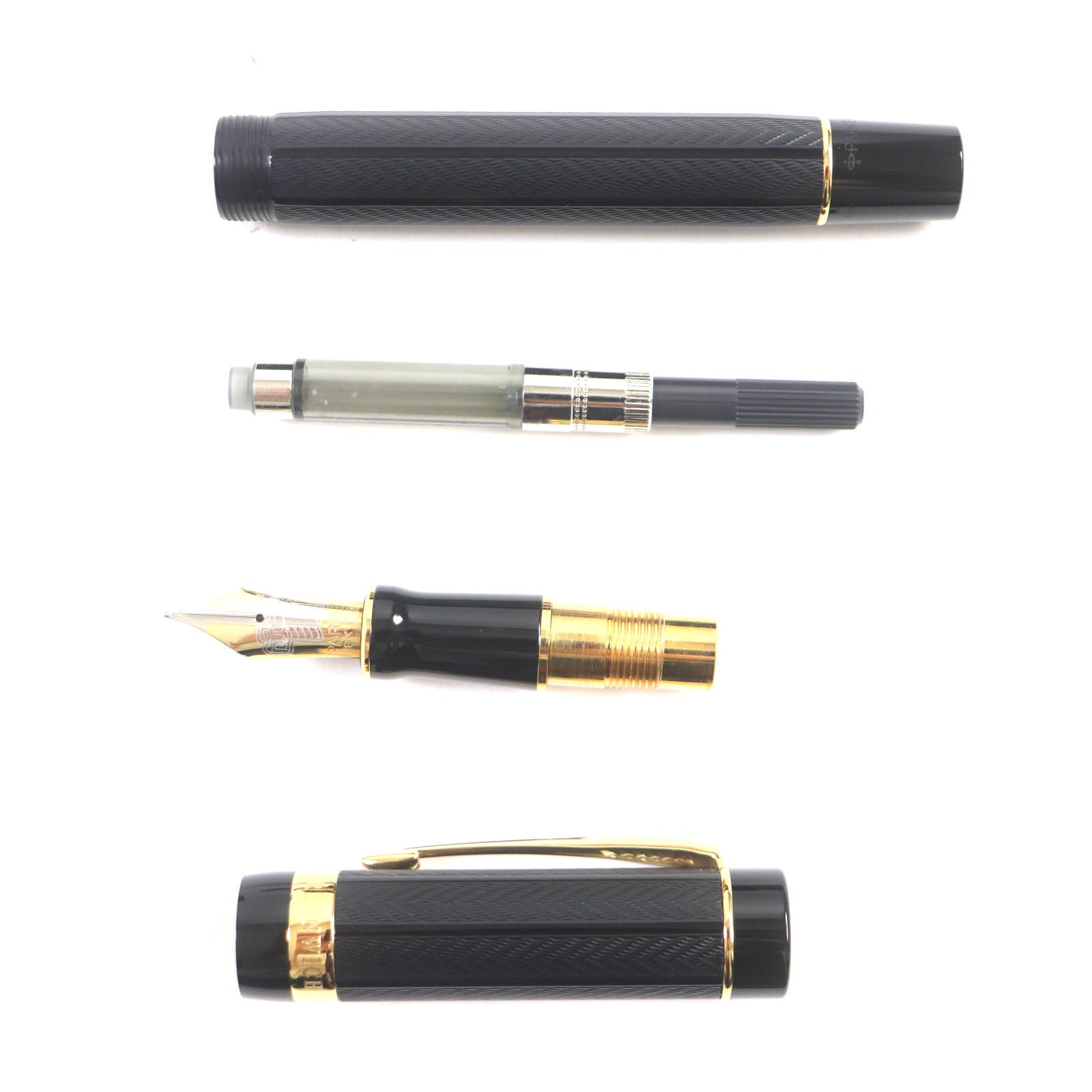 PARKER Duofold Greenwich 18K Fountain Pen Black Gold