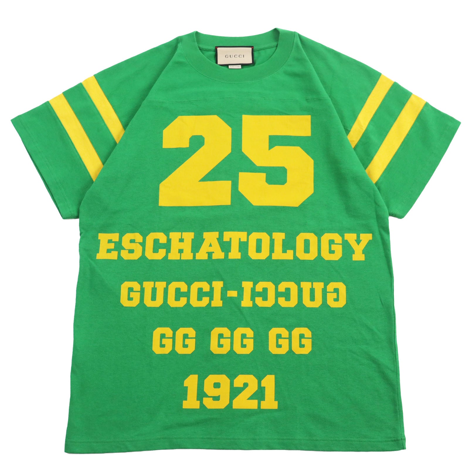 Gucci Cotton Print T-Shirt Green XXS