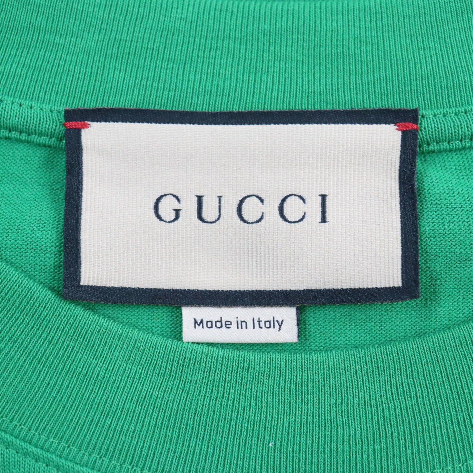 Gucci Cotton Print T-Shirt Green XXS