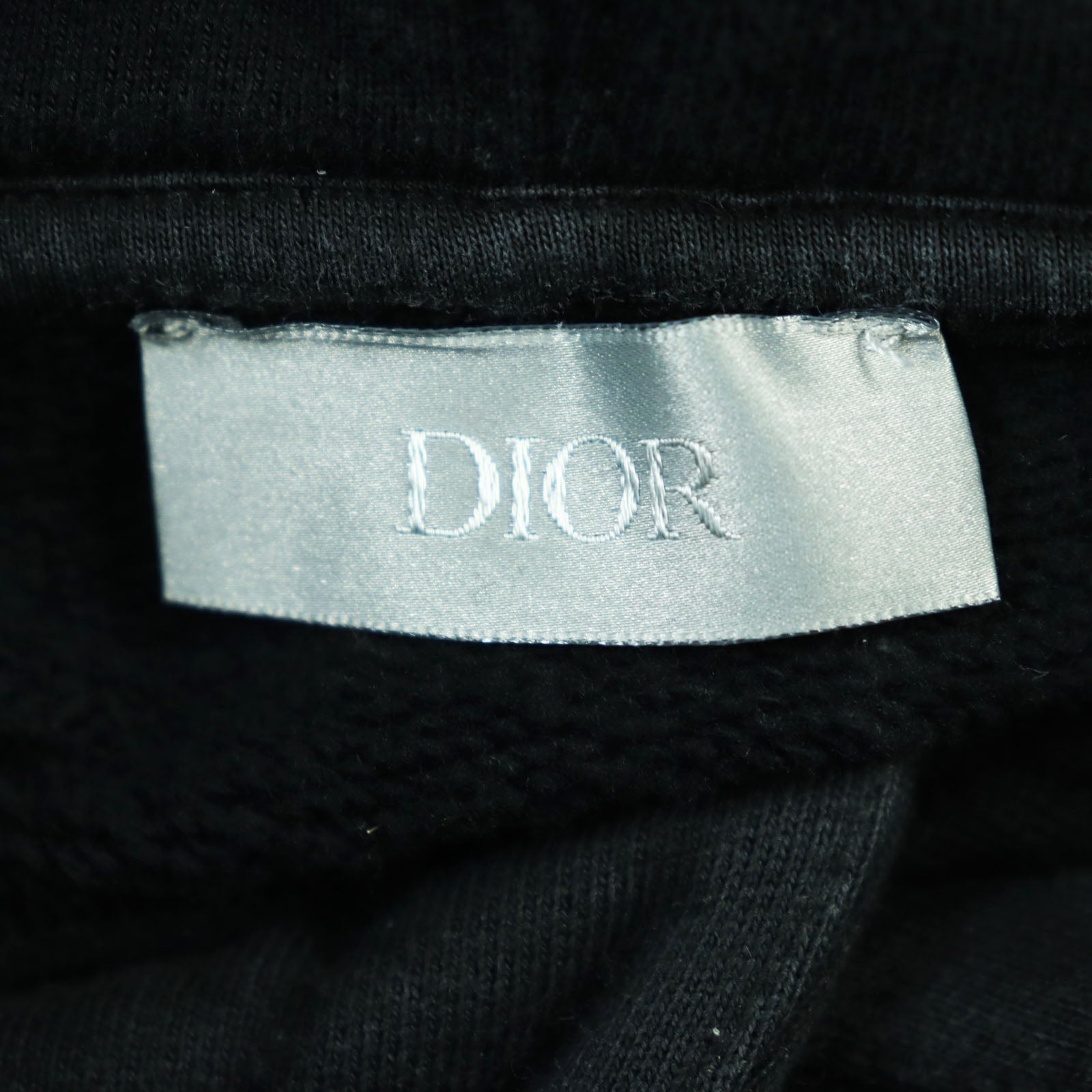 Dior Cotton Pullover Hoodie Black L