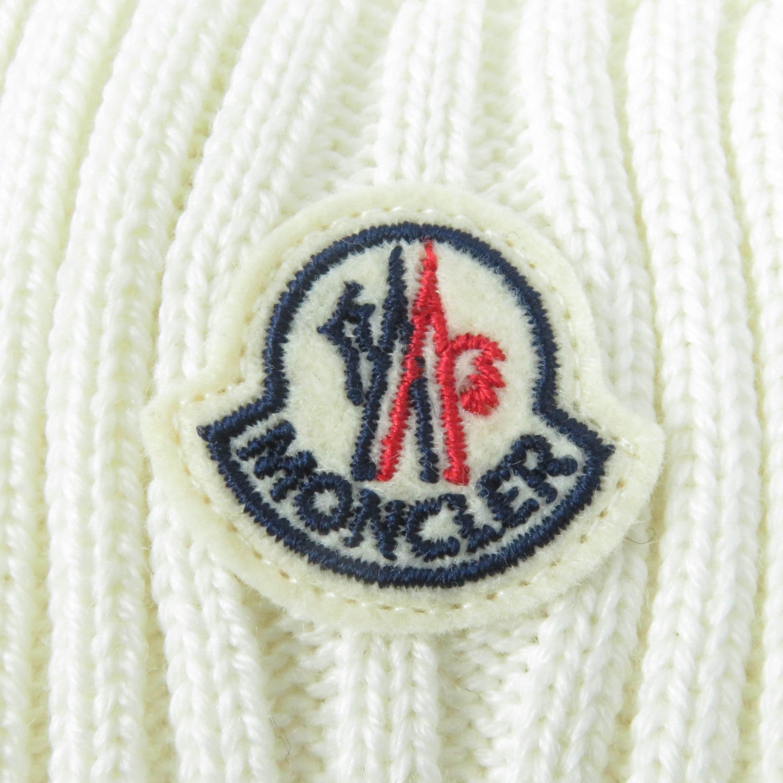 MONCLER Wool Acrylic Logo Patch Knit Cap