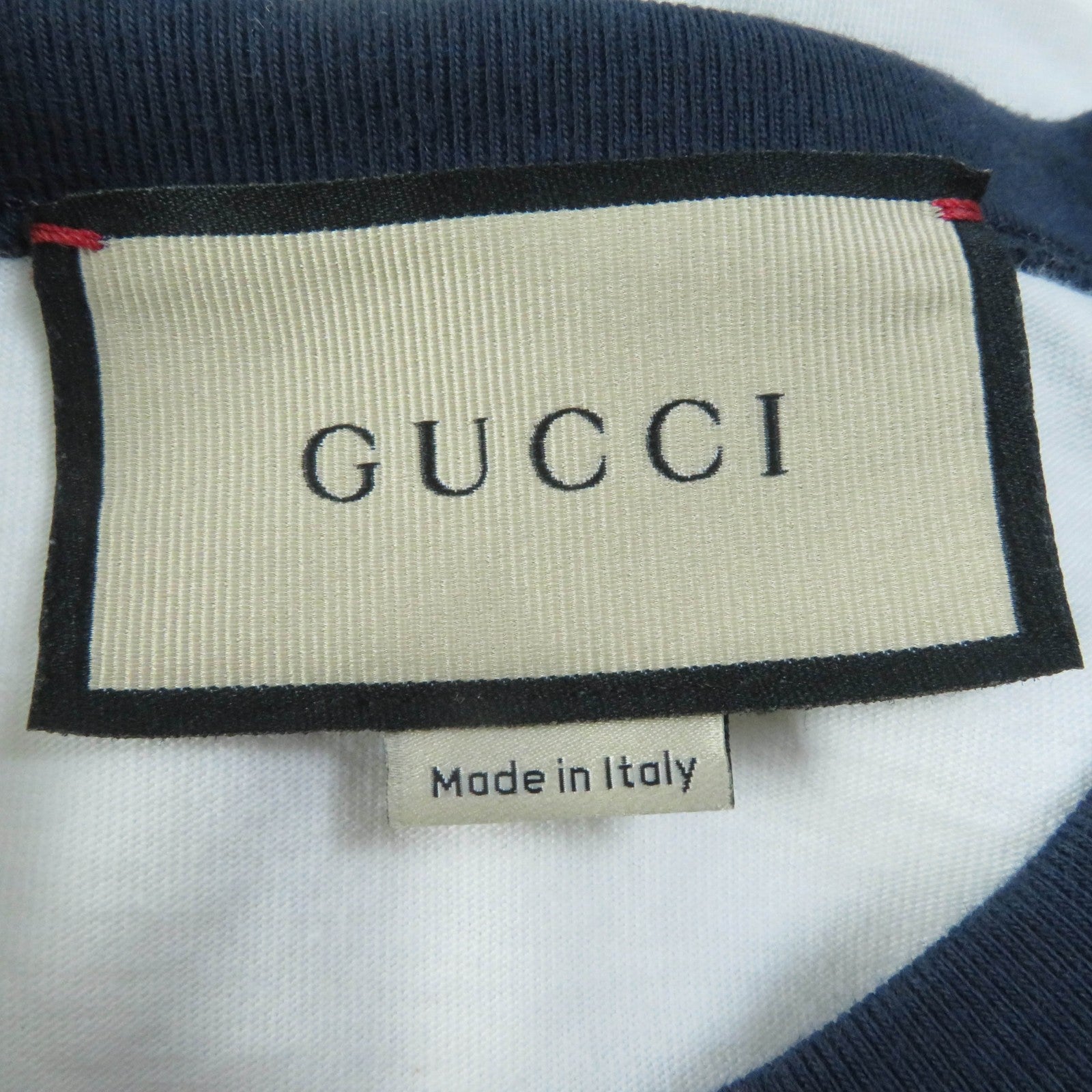 GUCCI Cotton Embroidered Logo T-shirt White S