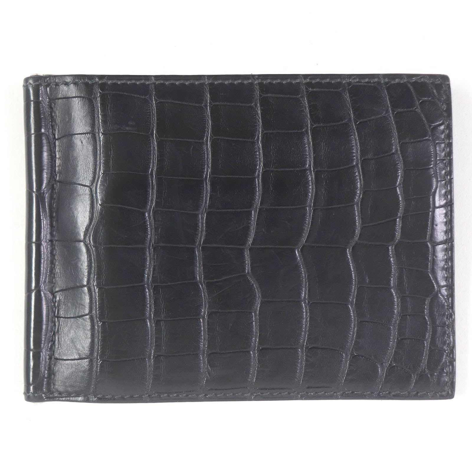 Hermes Alligator Matte Bill Holder Card Case