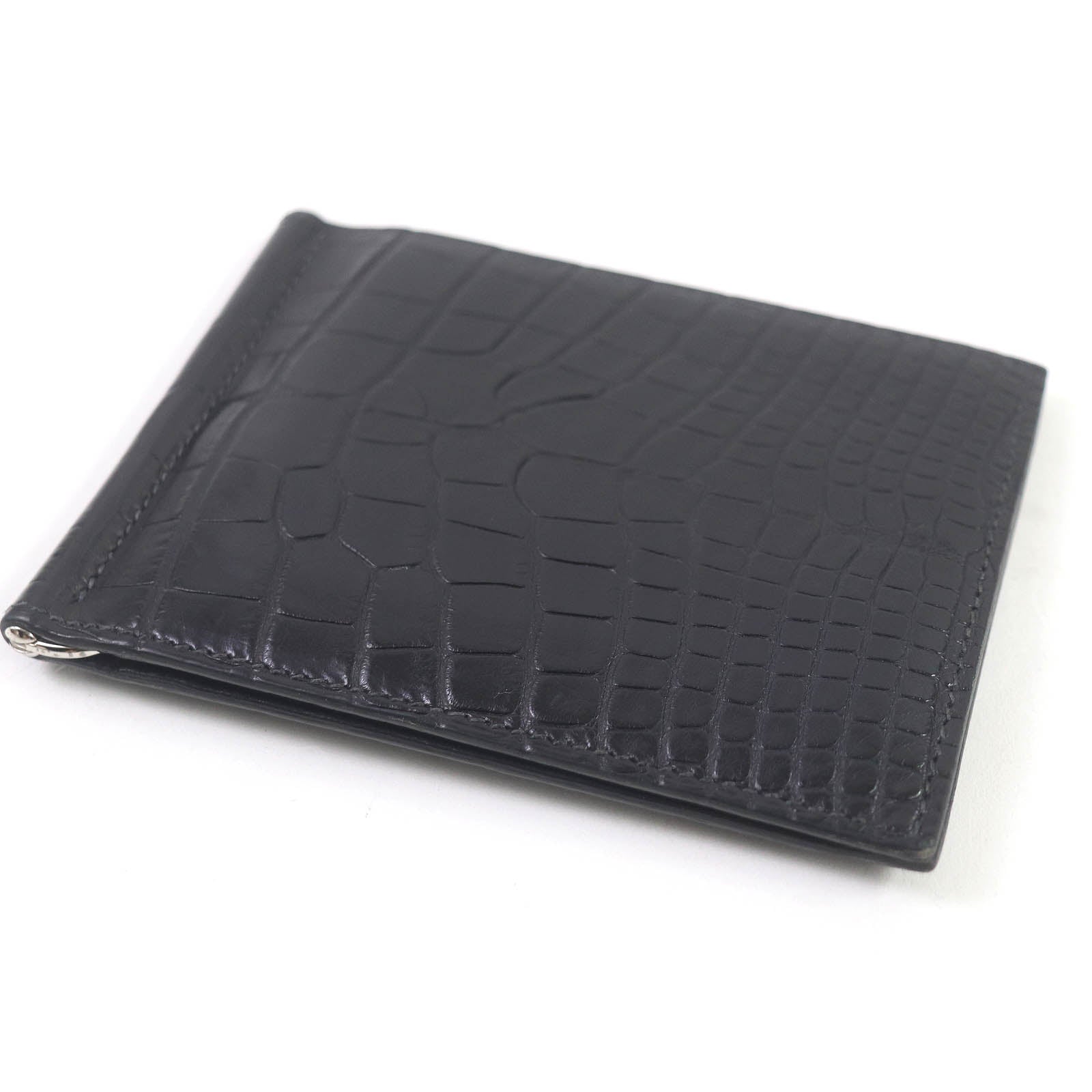 Hermes Alligator Matte Bill Holder Card Case