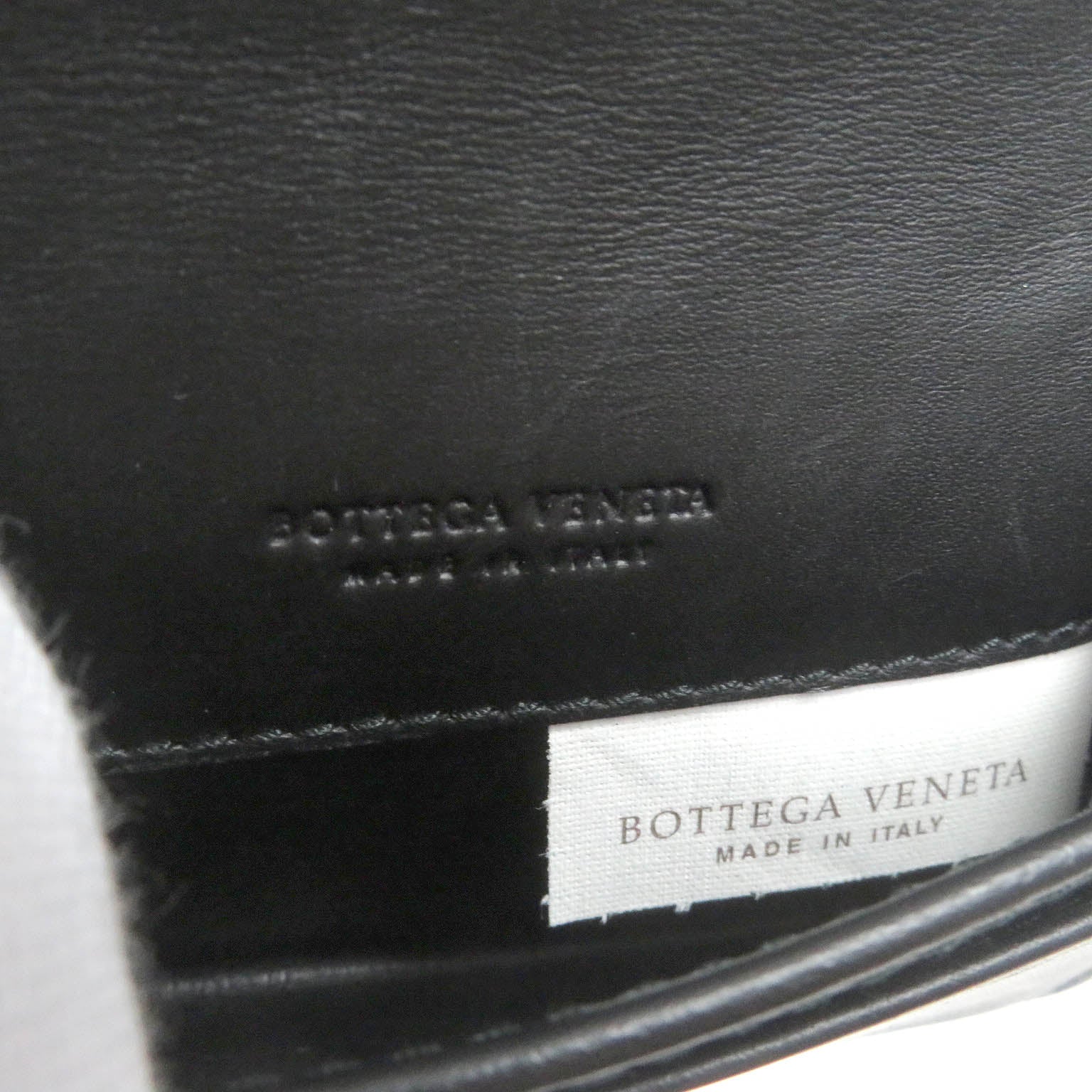 Bottega Veneta Leather Card Holder Black