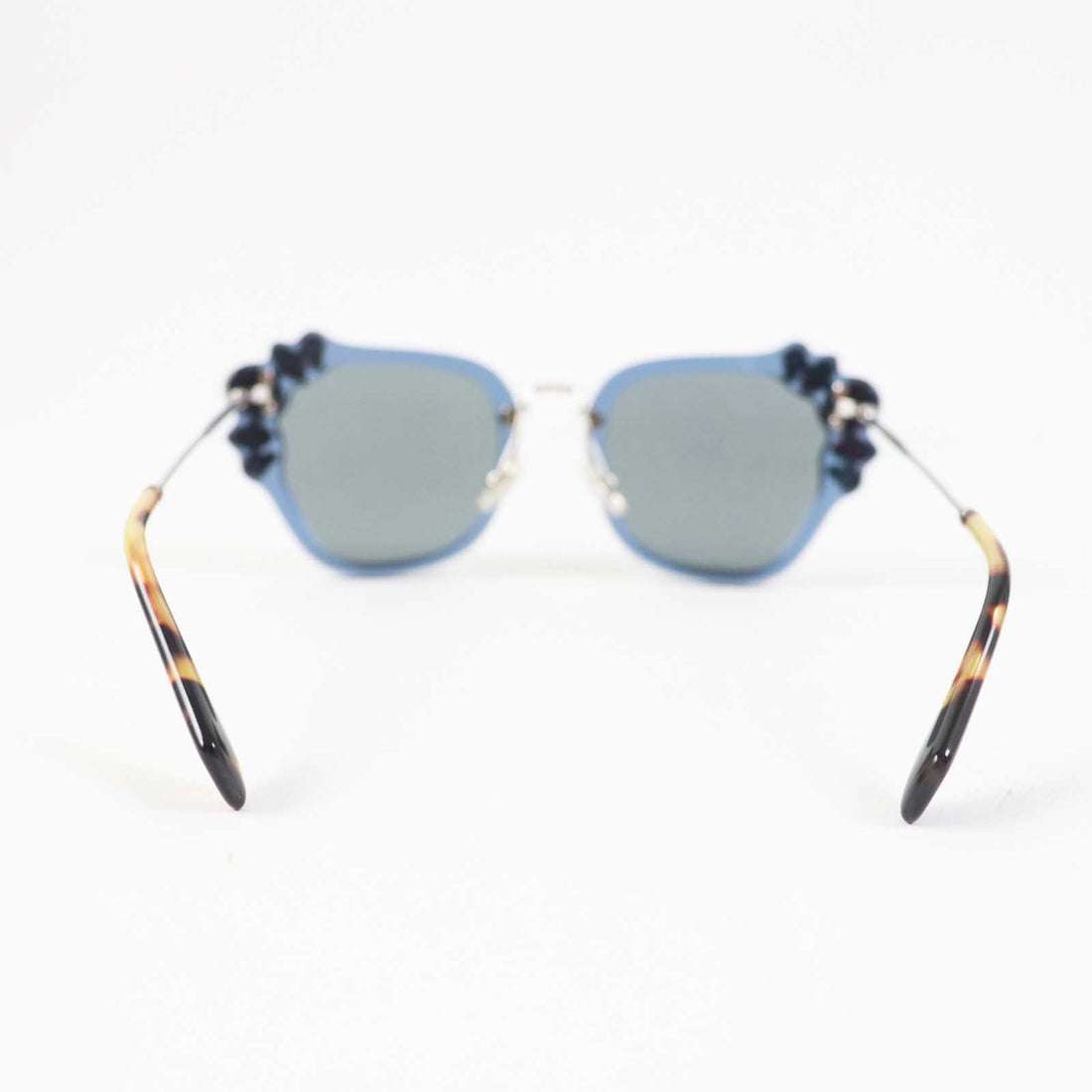 Miu Miu SMU03S Oval Frame Sunglasses Navy