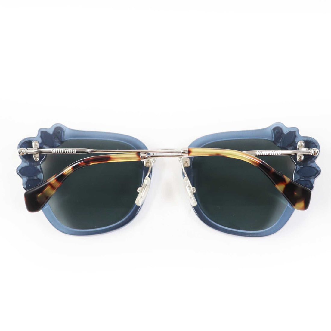 Miu Miu SMU03S Oval Frame Sunglasses Navy