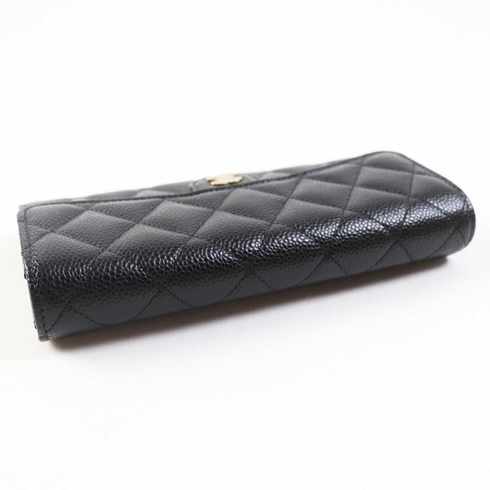 Chanel Classic Long Flap Wallet Caviar Skin