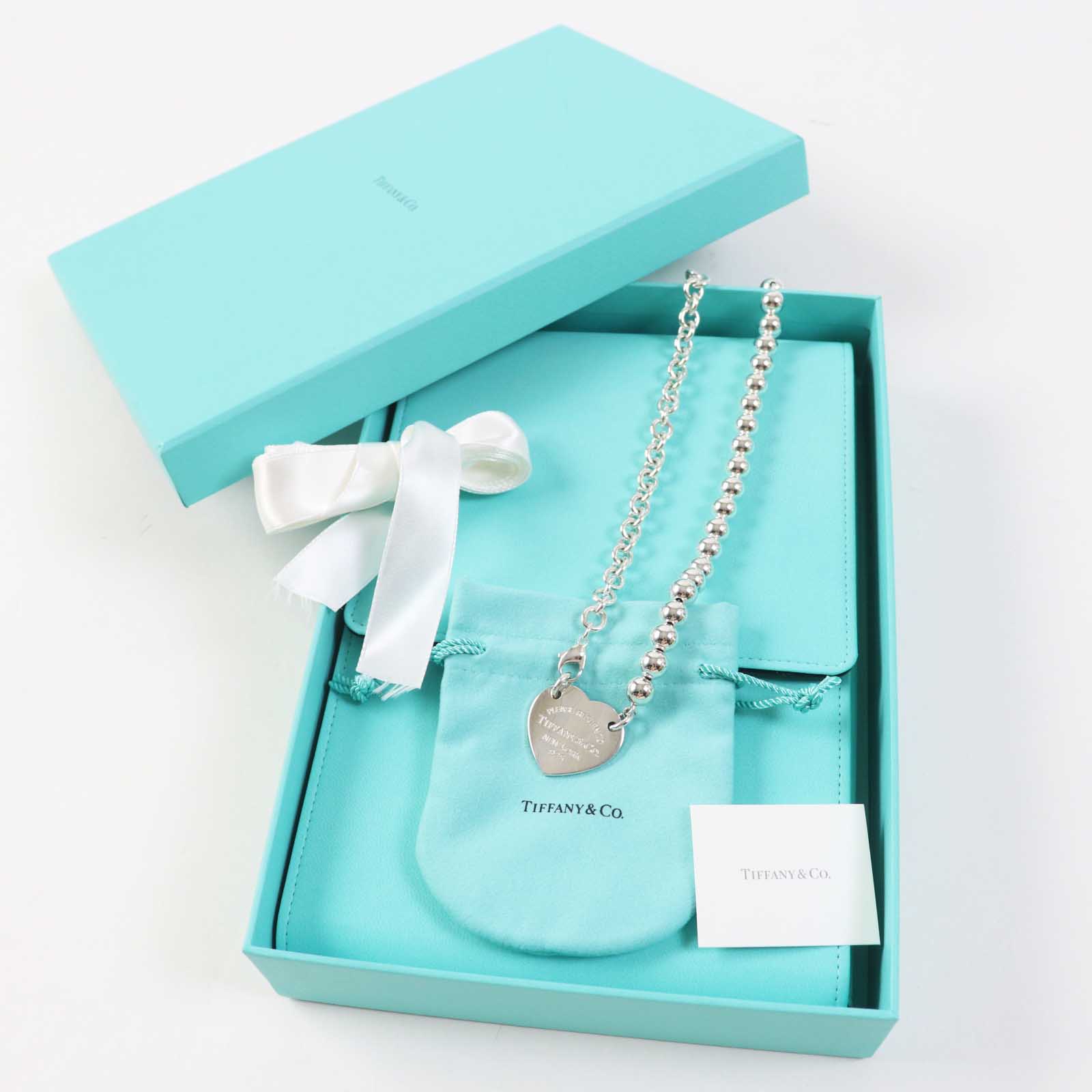 Tiffany & Co Heart Tag Wrap Necklace AG925