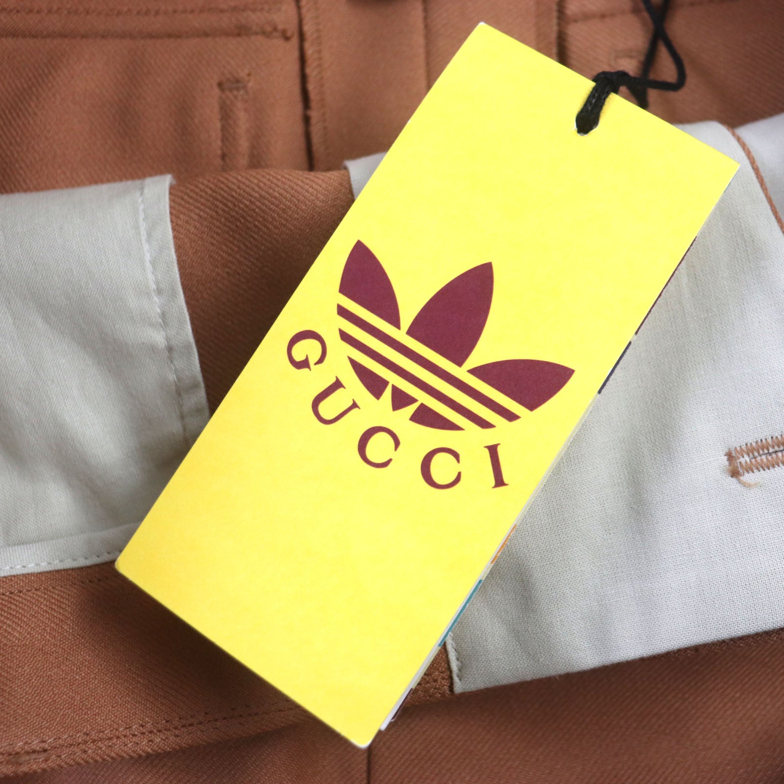 Gucci Adidas Polyester Logo Shorts Brown