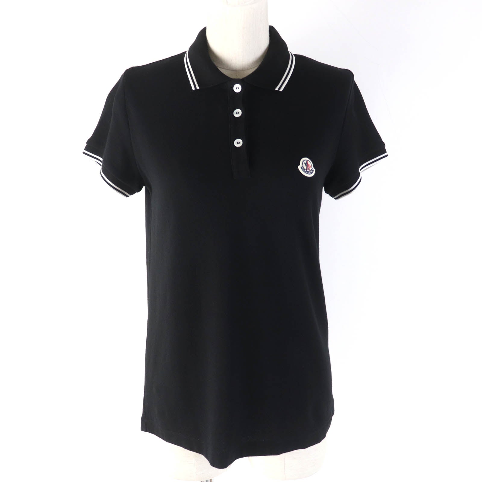 Moncler Cotton Polo Shirt Black S Women