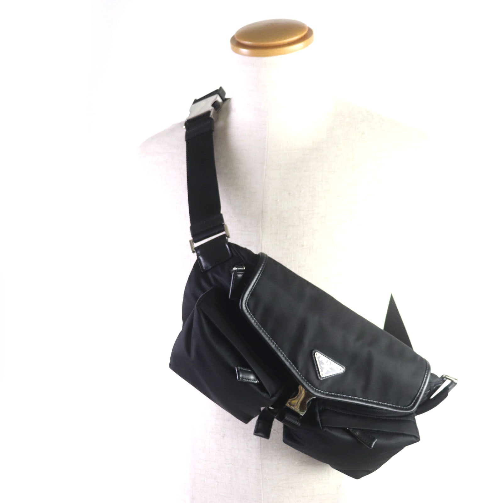 Prada Re-Nylon Leather Shoulder Bag 2VH174