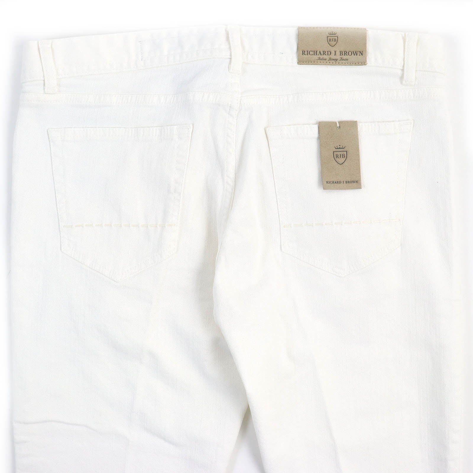 RICHARD J. BROWN T118 TOKYO Stretch Denim Pants White 34