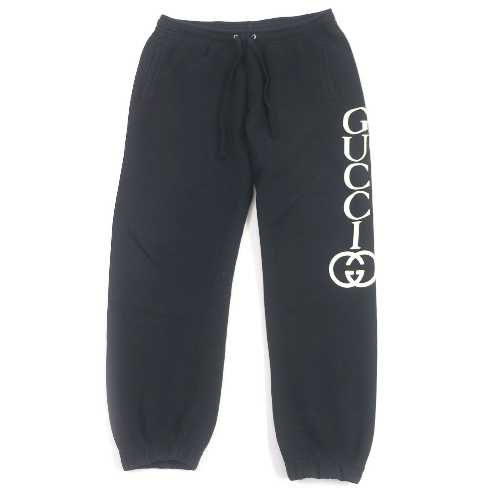 Gucci GG Logo Cotton Sweatpants Black L