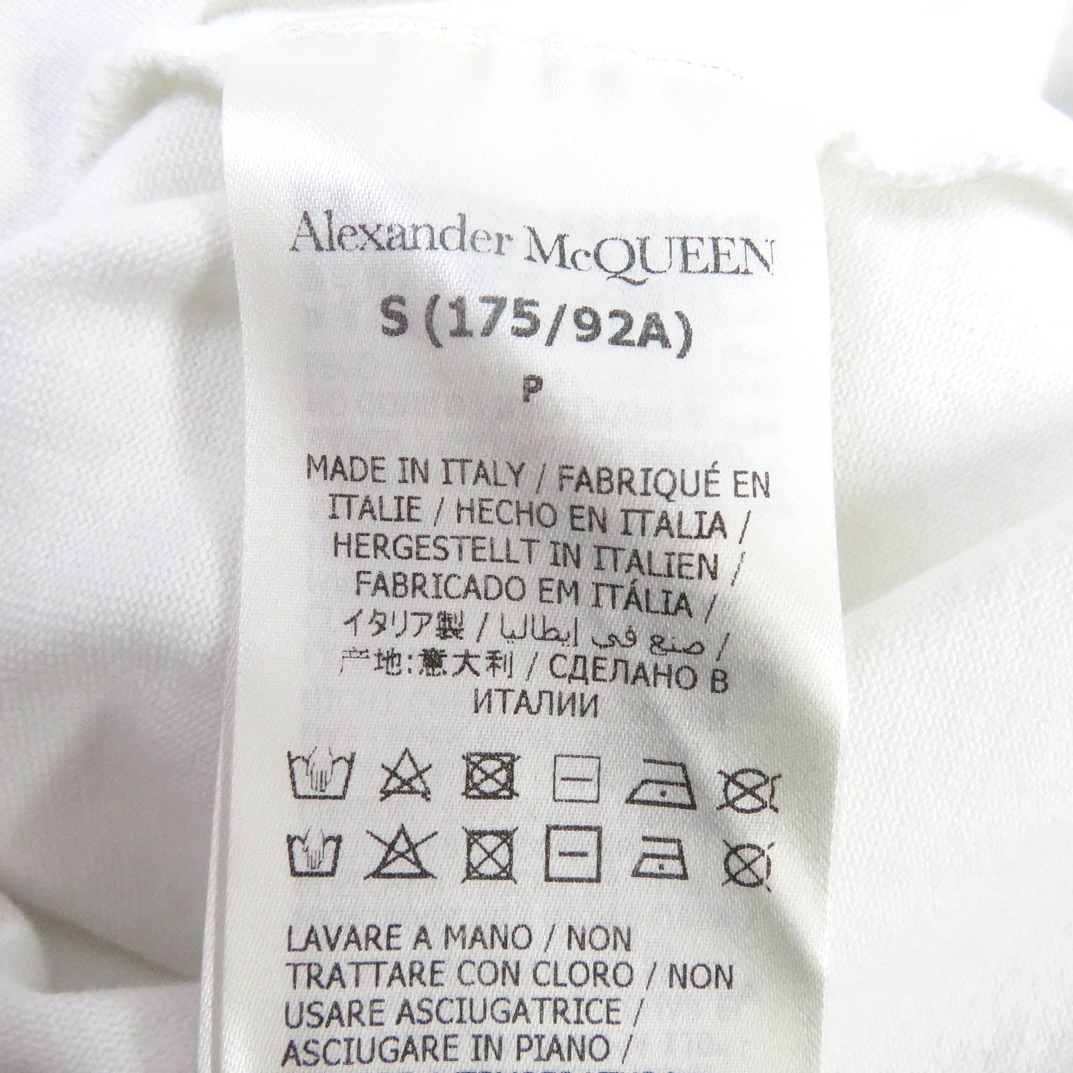 Alexander McQueen Logo Cotton T-shirt White S