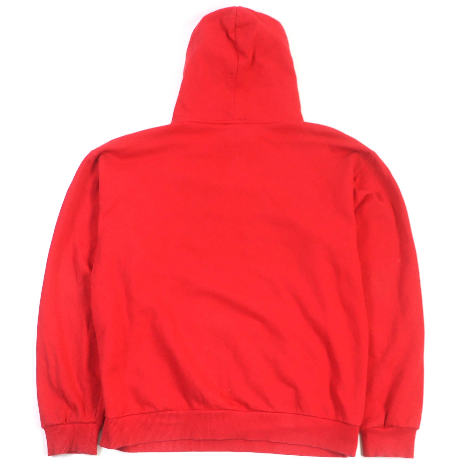 Celine Logo Print Cotton Hoodie Red L