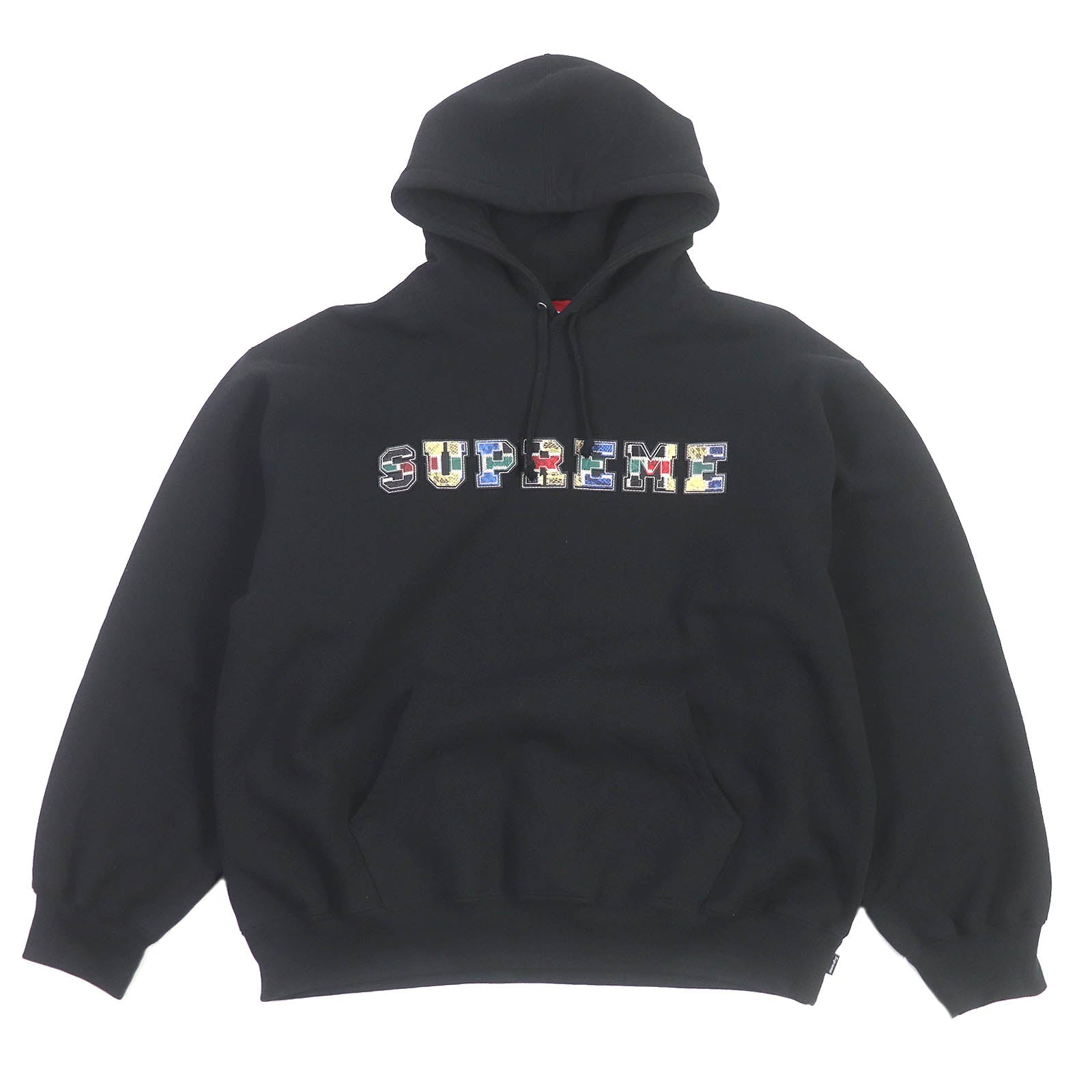 Supreme Leather Hooded Sweatshirt Black L