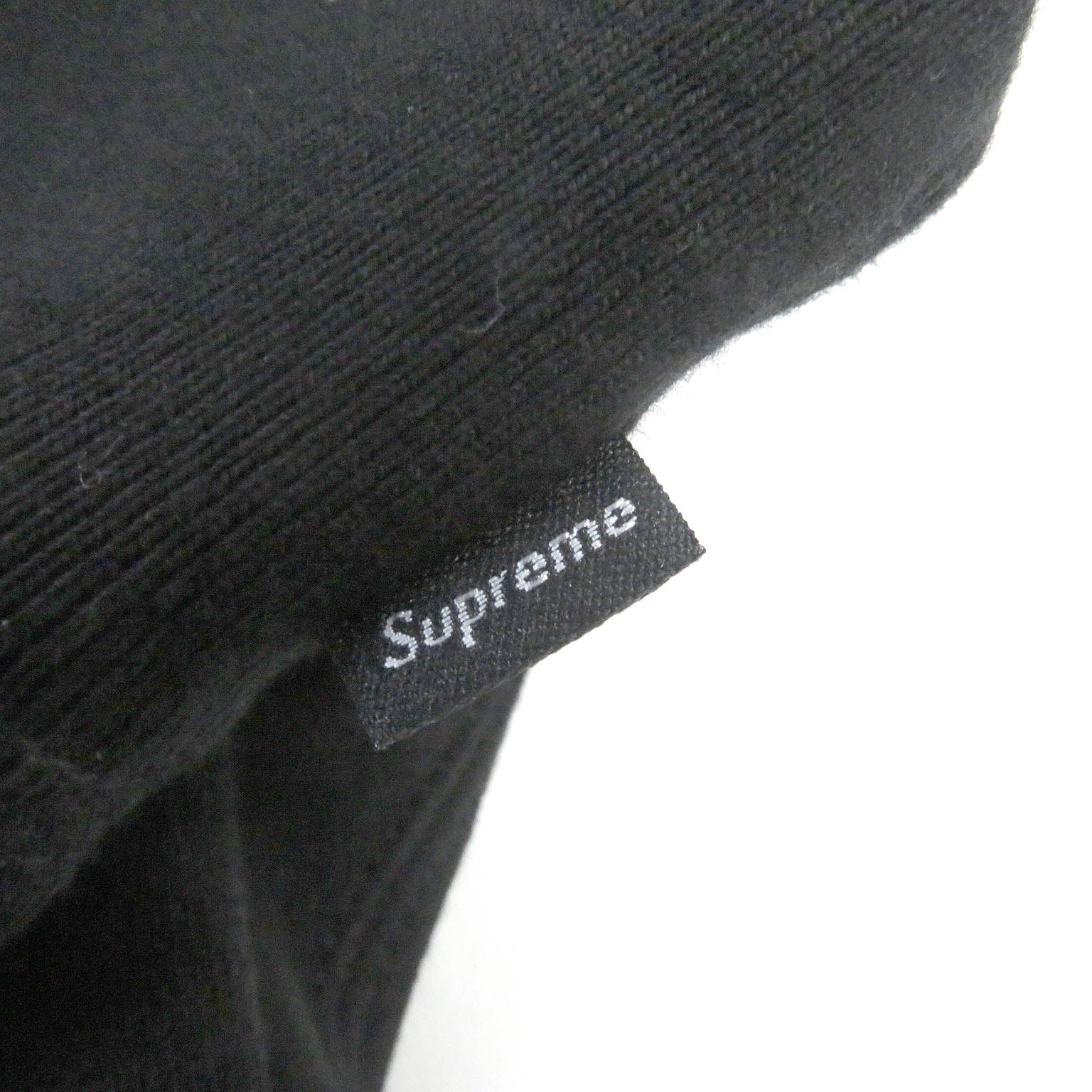 Supreme Leather Hooded Sweatshirt Black L