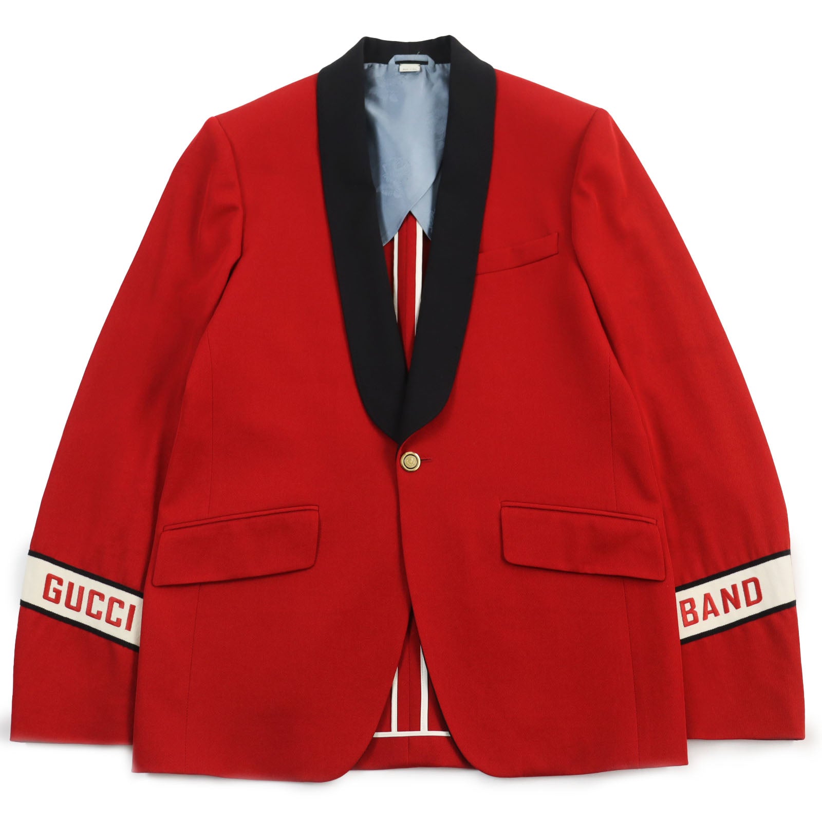 Gucci Men's Wool Polyester Jacket Red 44