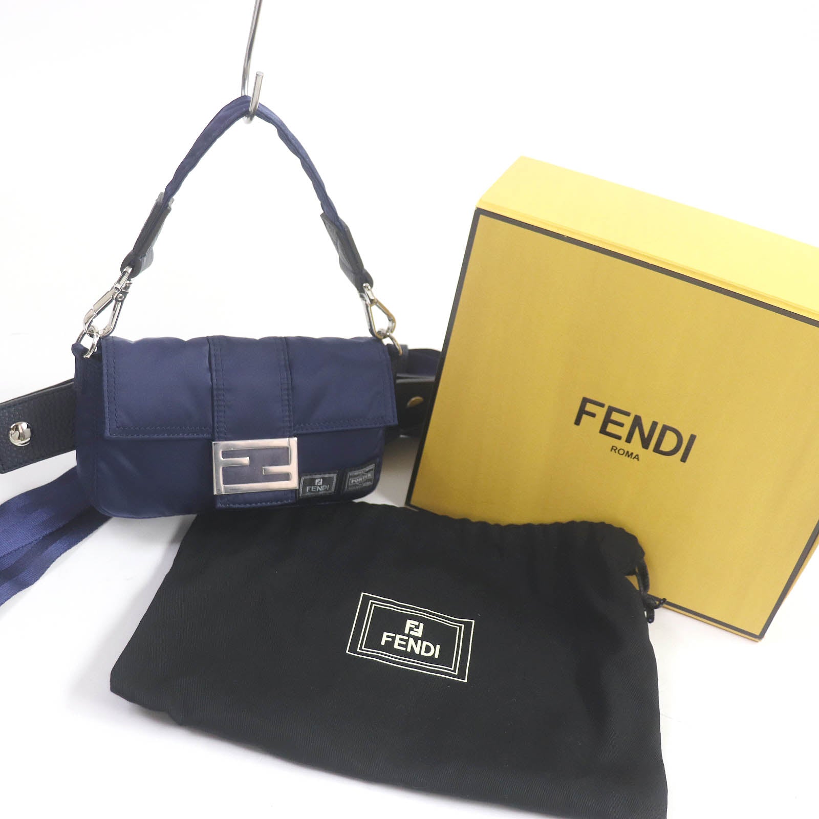 Fendi Nylon Leather Baguette Mini Phone Case