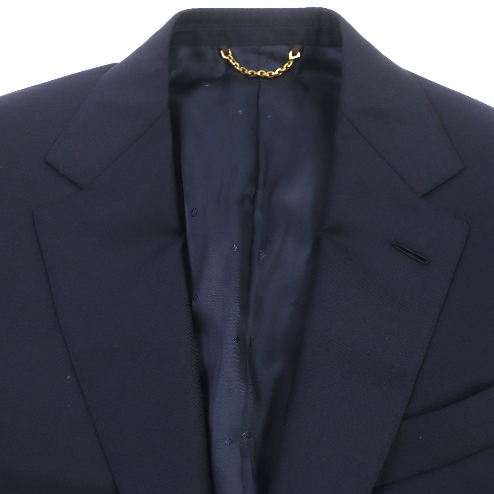 Louis Vuitton Wool Single Tailored Jacket Navy