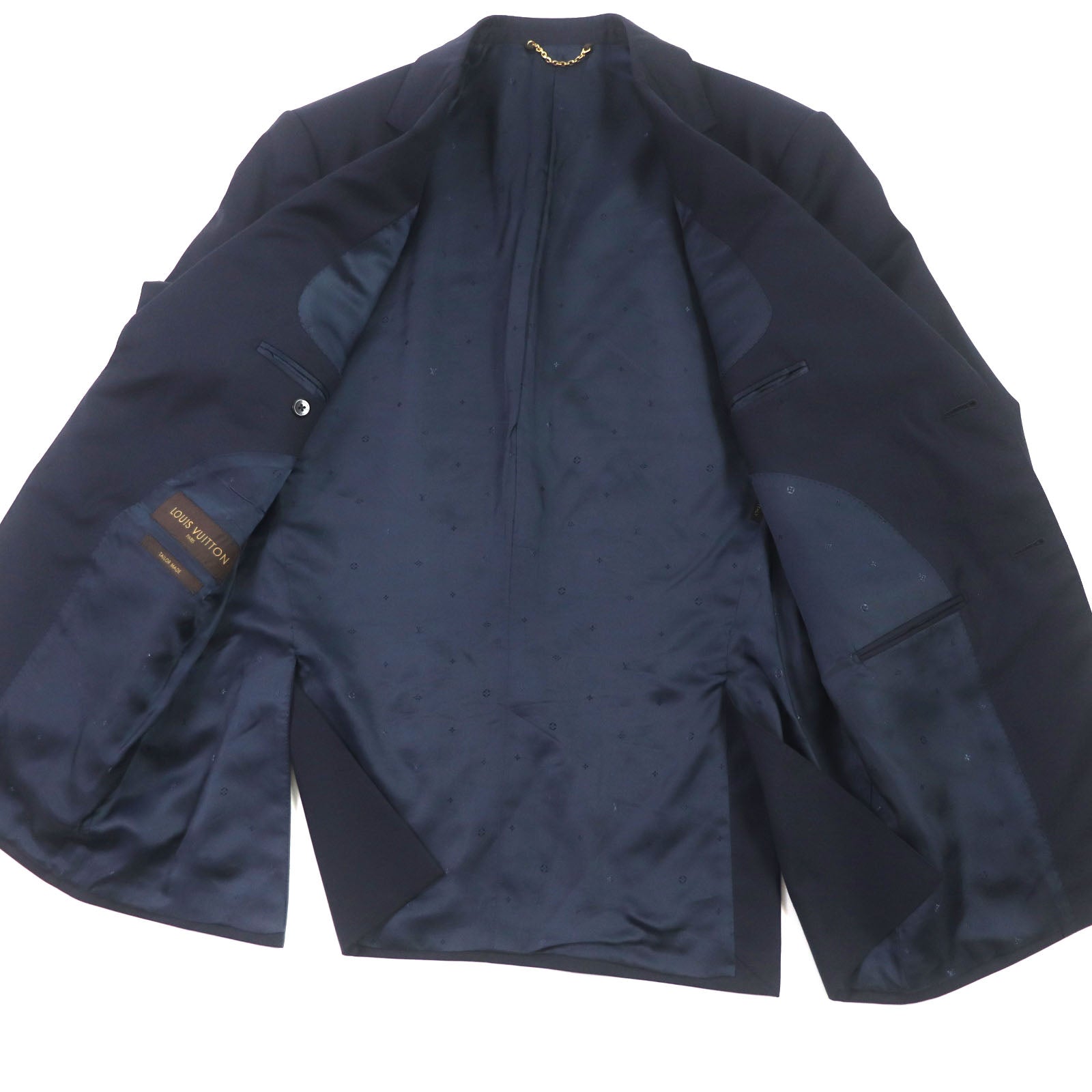 Louis Vuitton Wool Single Tailored Jacket Navy