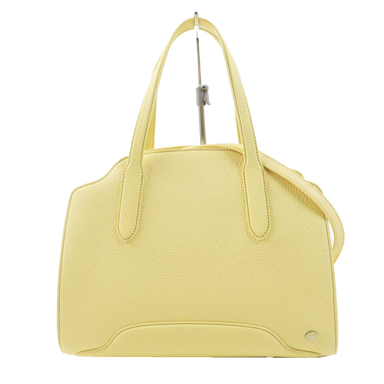 Loro Piana Leather 2WAY Handbag Yellow