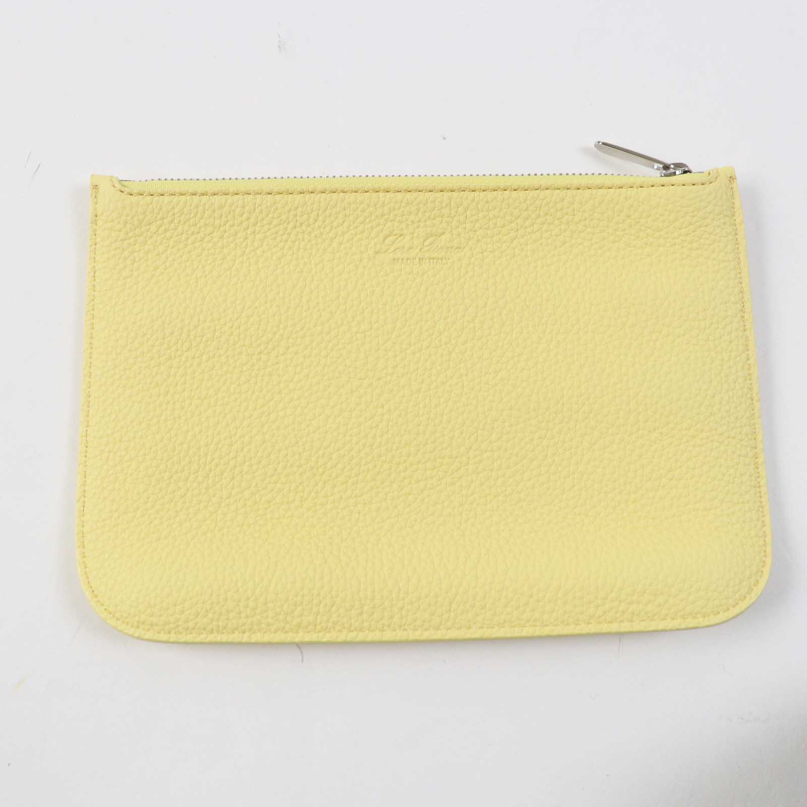 Loro Piana Leather 2WAY Handbag Yellow