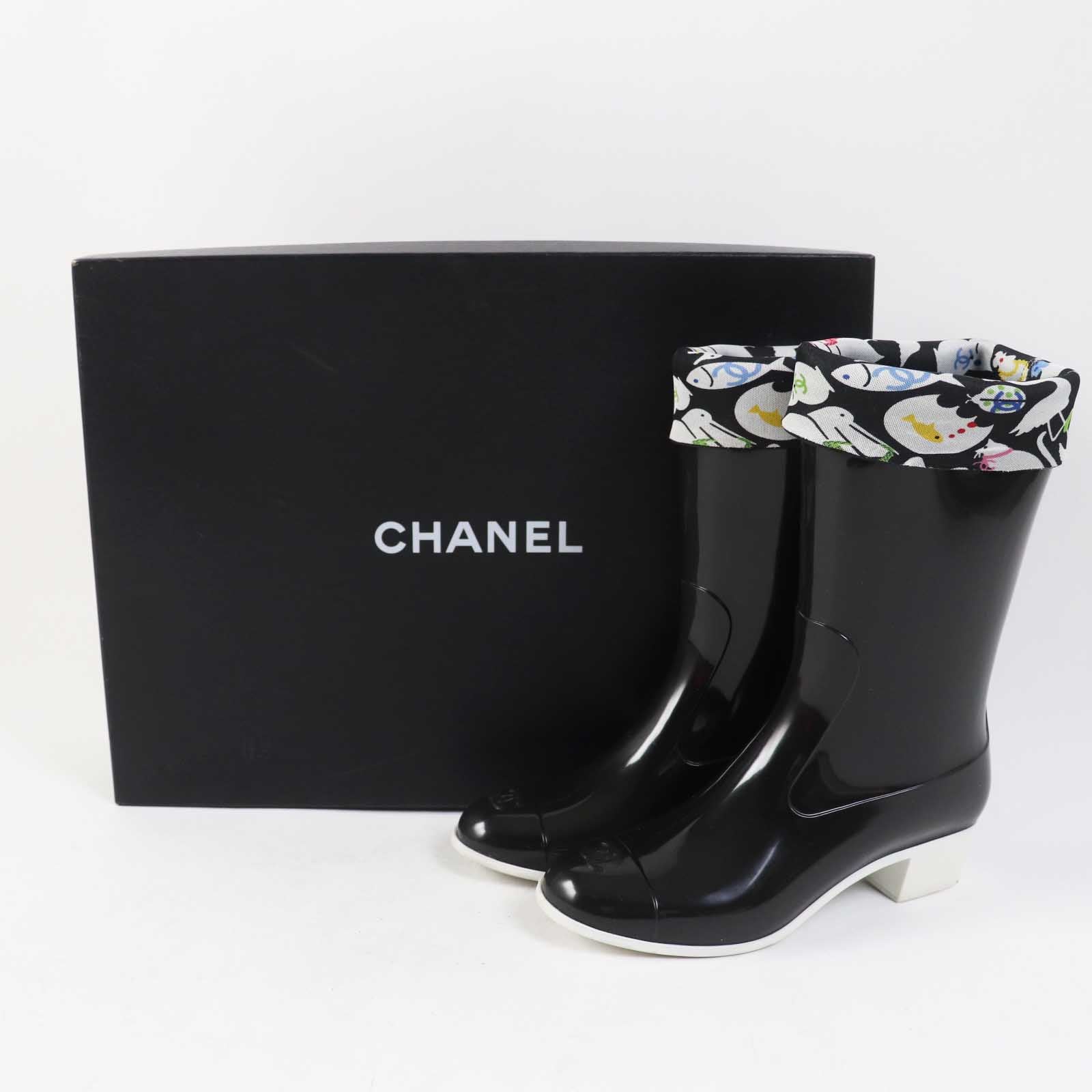 Chanel G25612 High Boots 37 Black