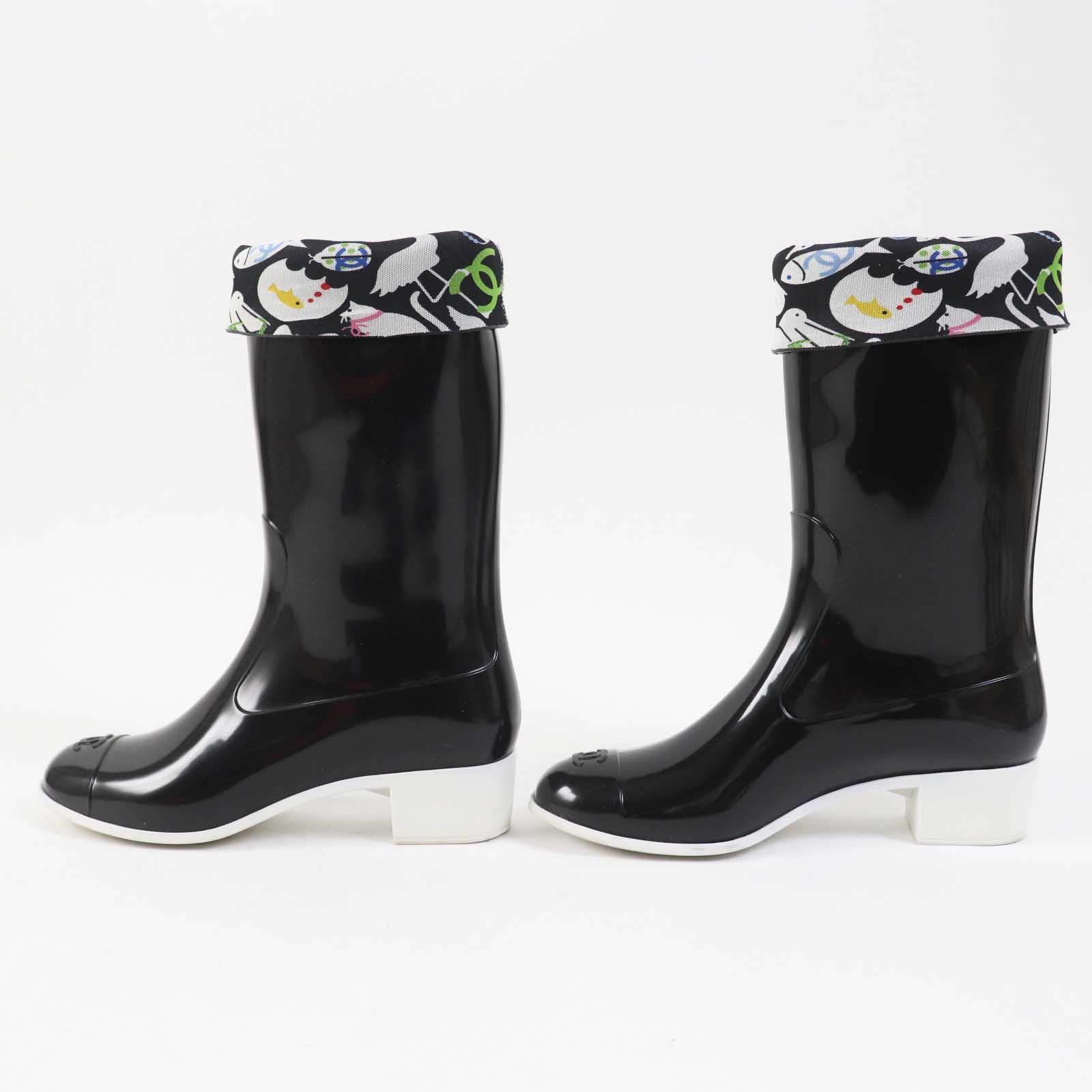 Chanel G25612 High Boots 37 Black