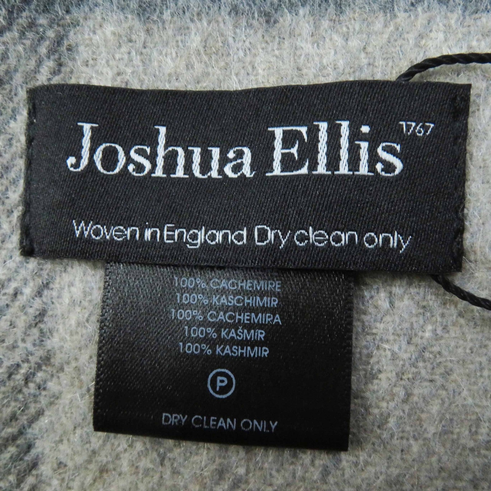 Joshua Ellis Cashmere Check Shawl Scarf Women