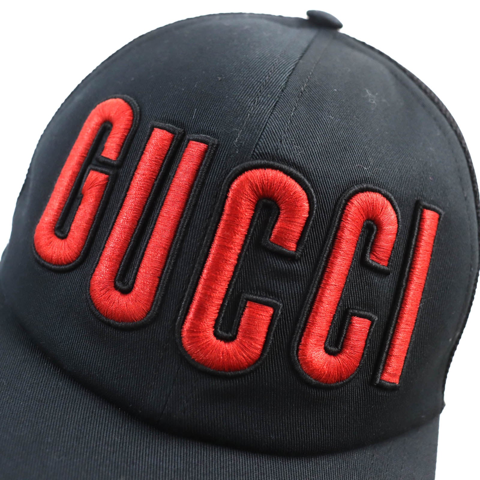 GUCCI Cotton Mesh Baseball Cap with Logo Embroidery