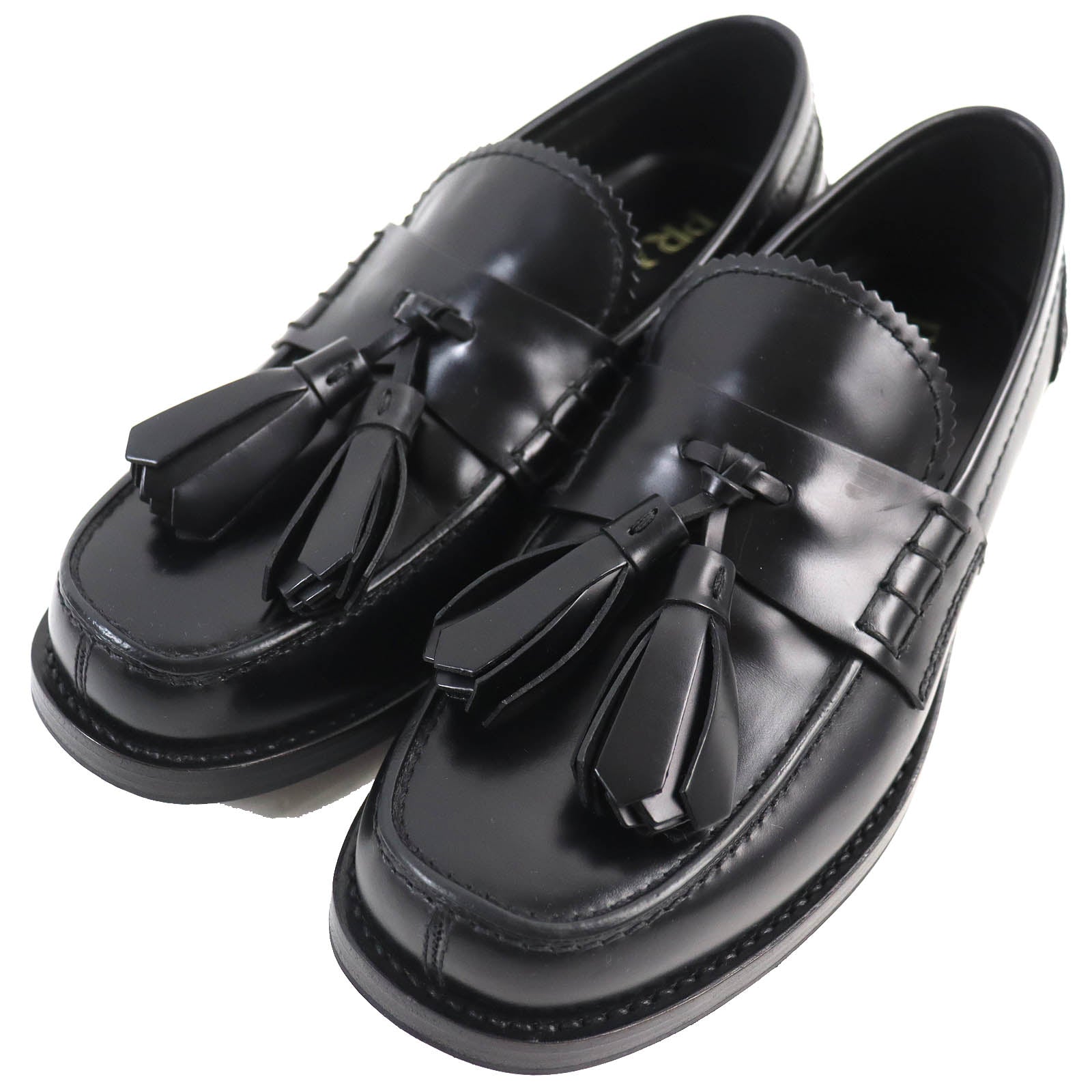 PRADA Tassel Loafers Black 5.5 Men