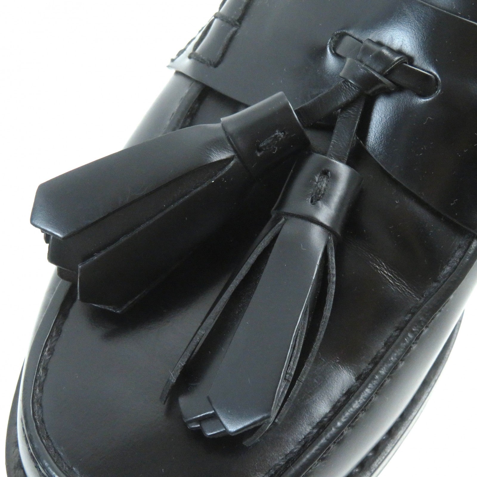 PRADA Tassel Loafers Black 5.5 Men